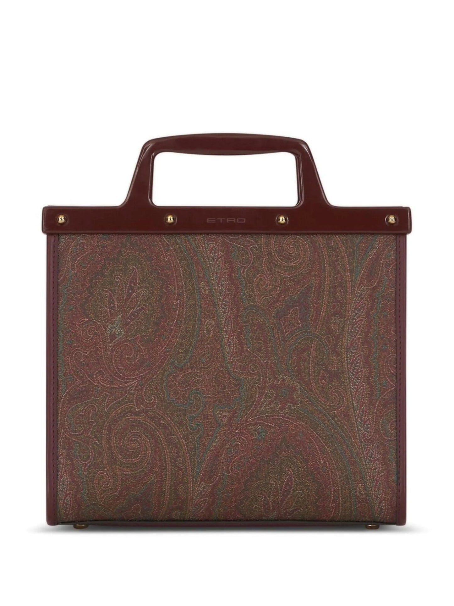 paisley-print embroidered tote