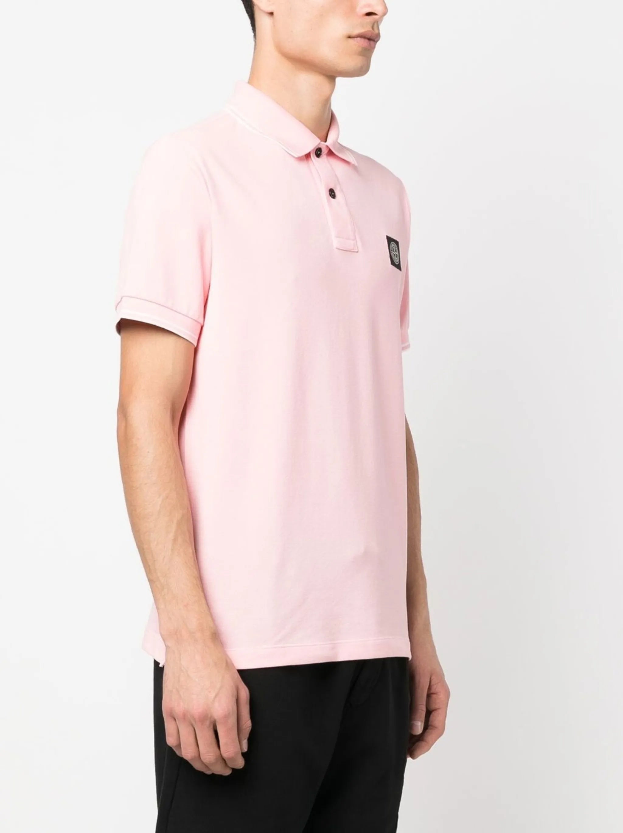 Compass-patch polo shirt