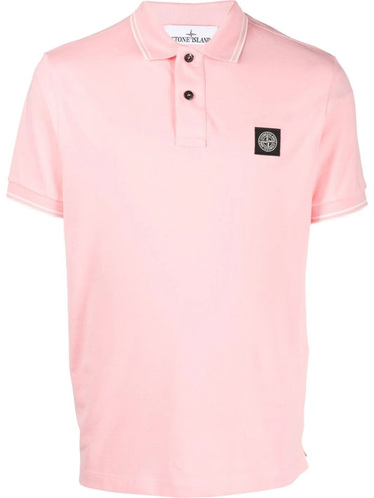 Compass-patch polo shirt