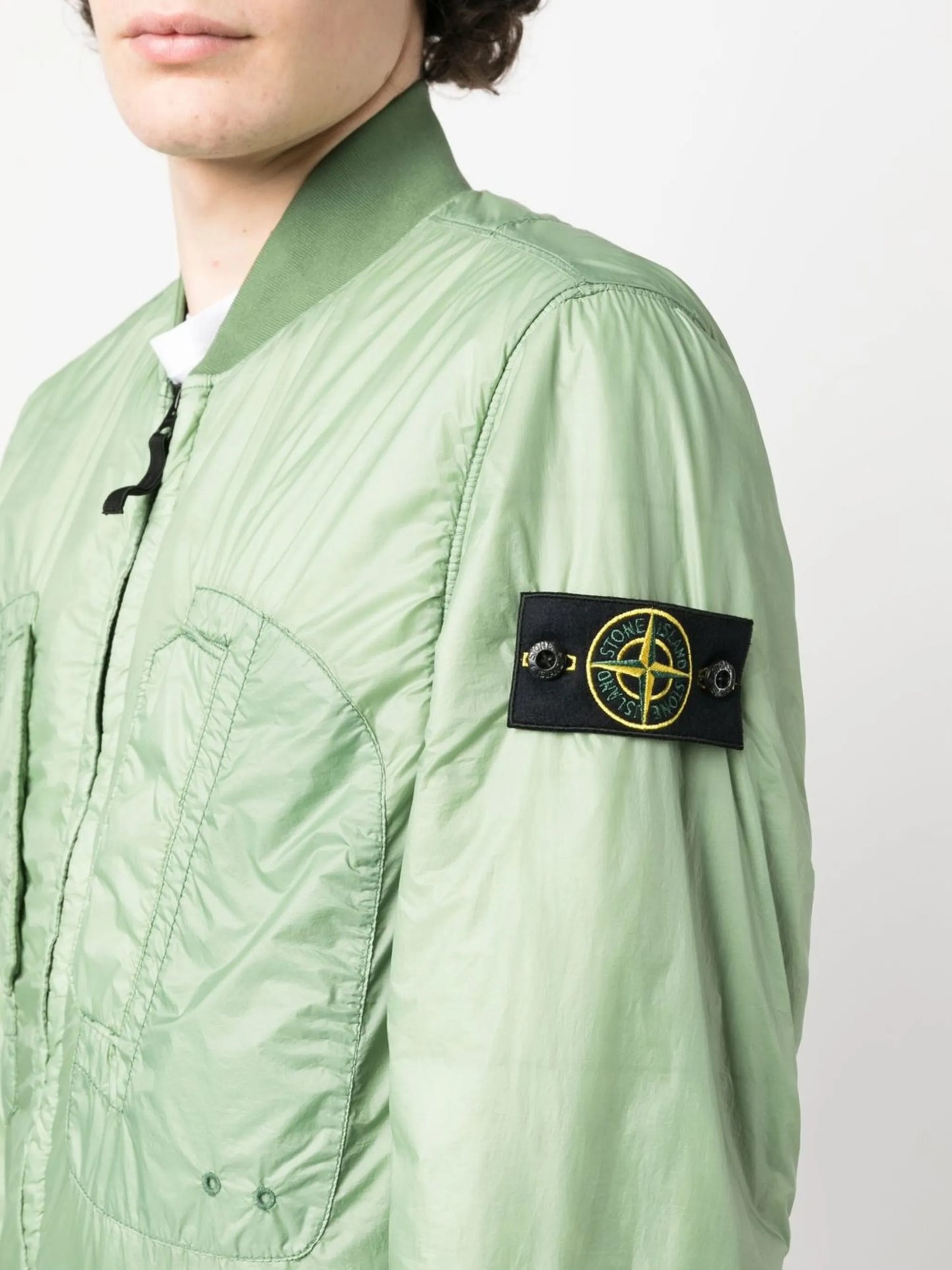 logo-patch bomber jacket