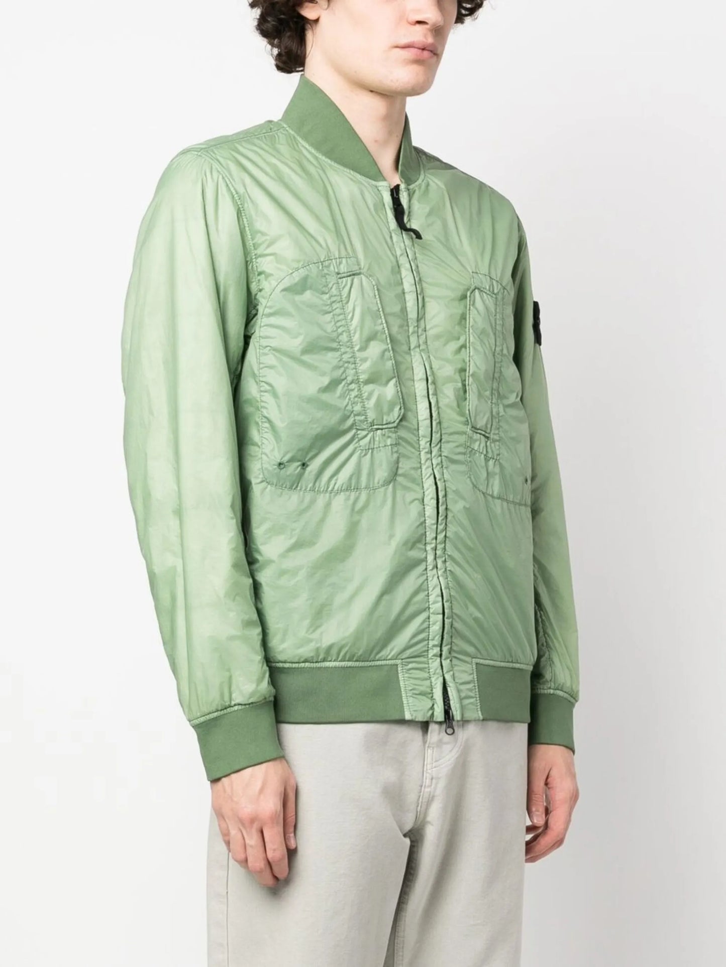 logo-patch bomber jacket
