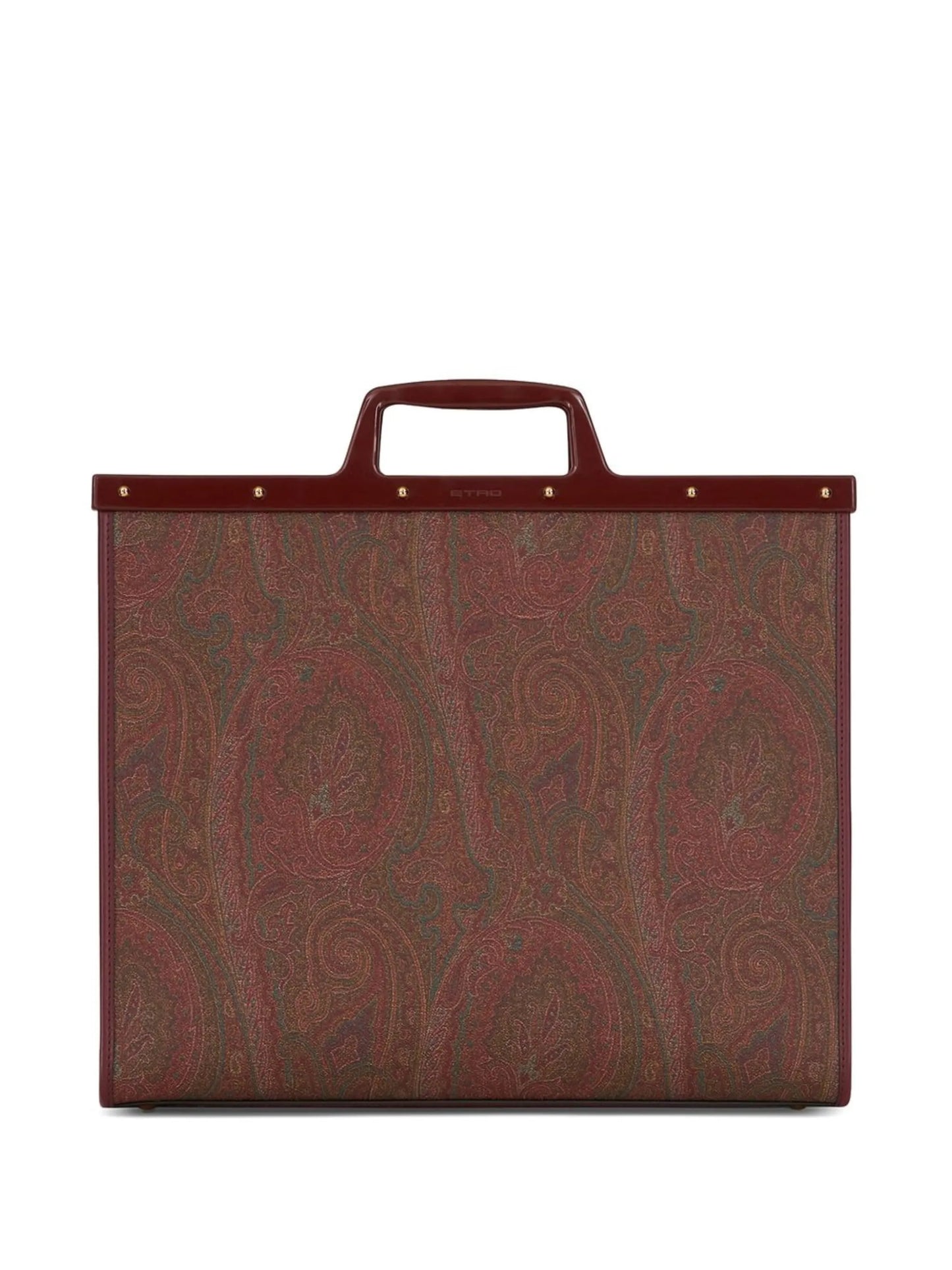 paisley-print embroidered tote bag