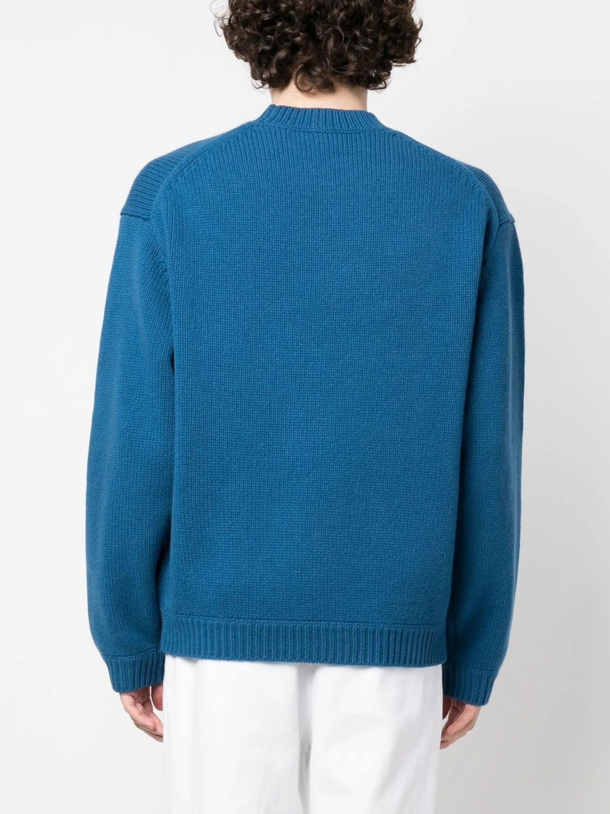 intarsia-knit long-sleeved jumper
