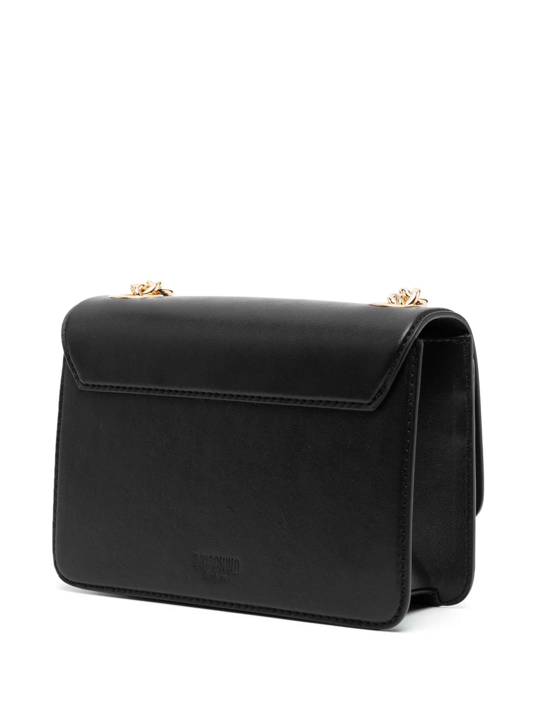 inflatable heart detail leather shoulder bag