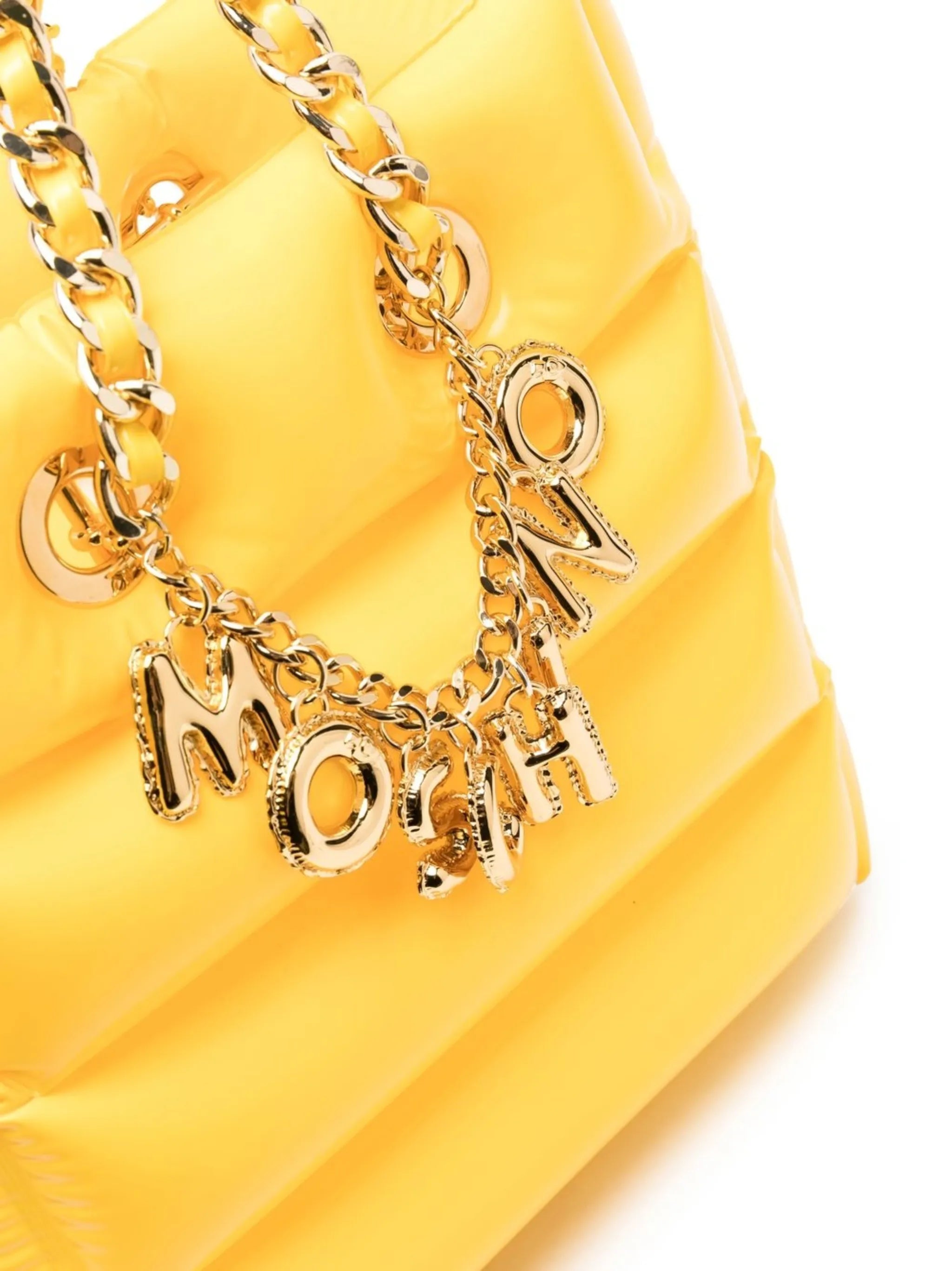 logo-lettering inflatable shoulder bag