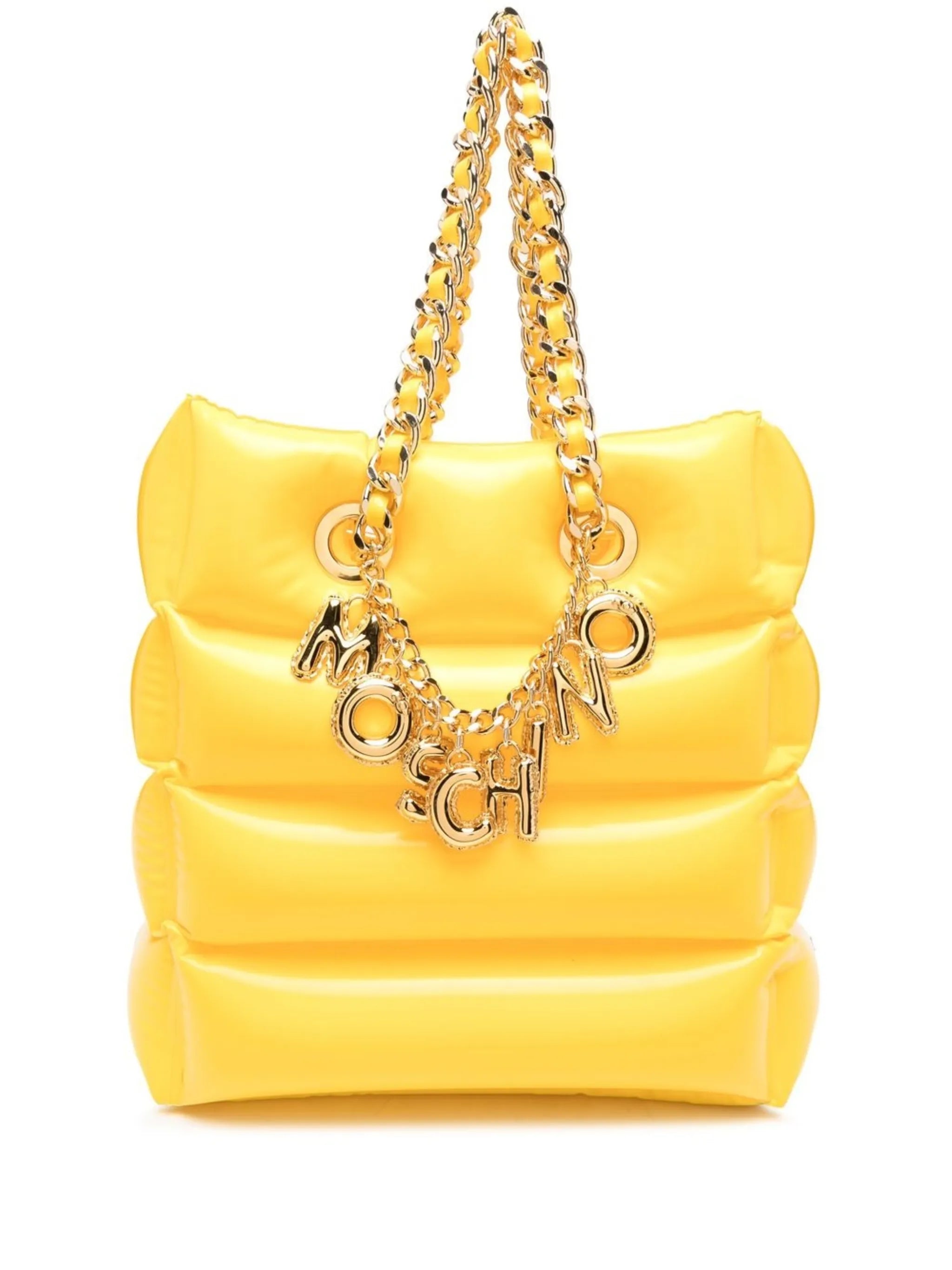 logo-lettering inflatable shoulder bag