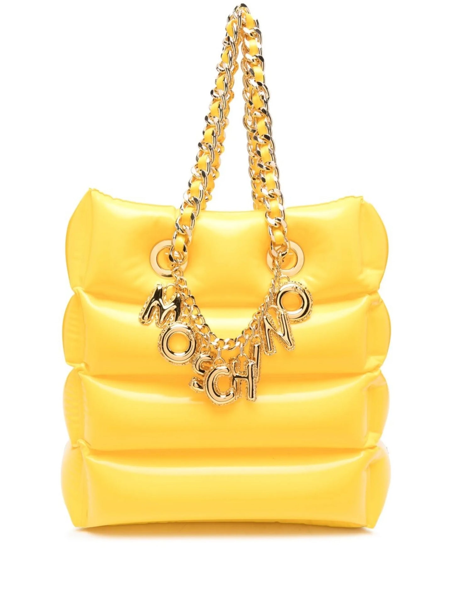 logo-lettering inflatable shoulder bag