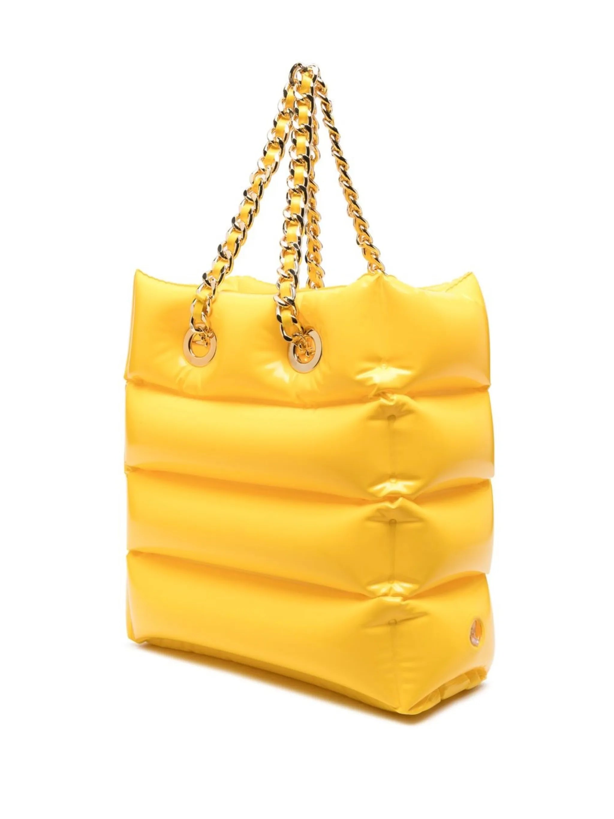 logo-lettering inflatable shoulder bag