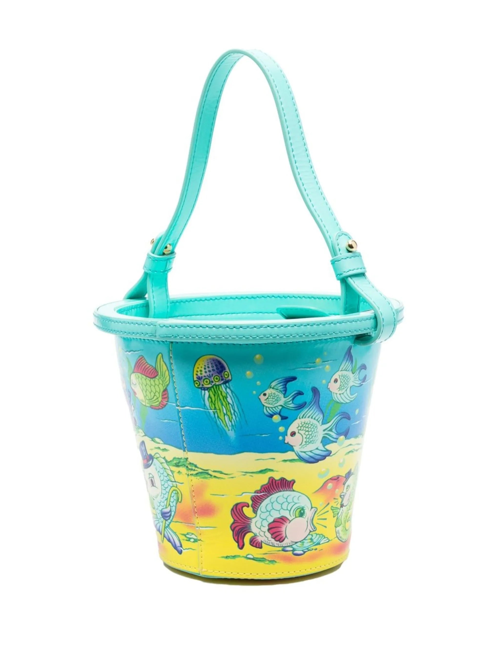 fish-print bucket bag