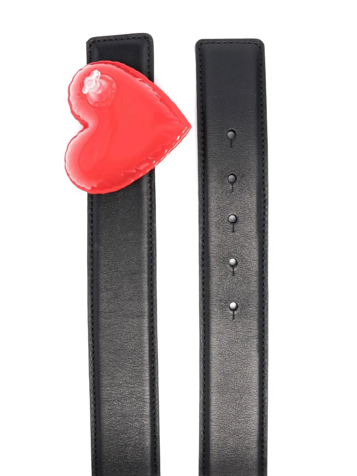 heart-loogo calf-leather belt