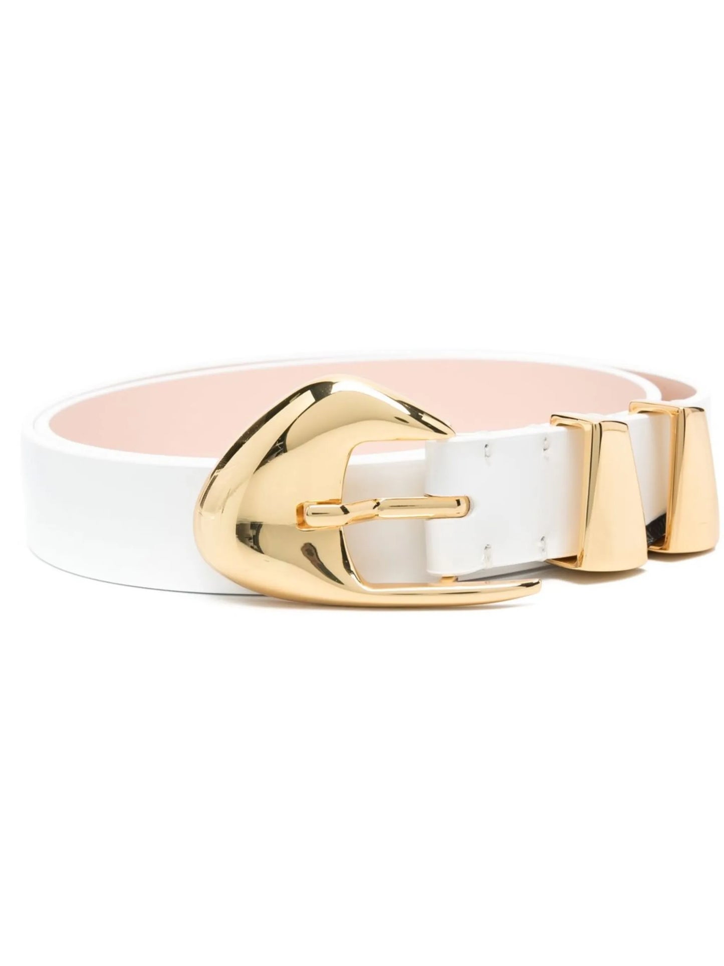 sculpted-buckle leathe belt