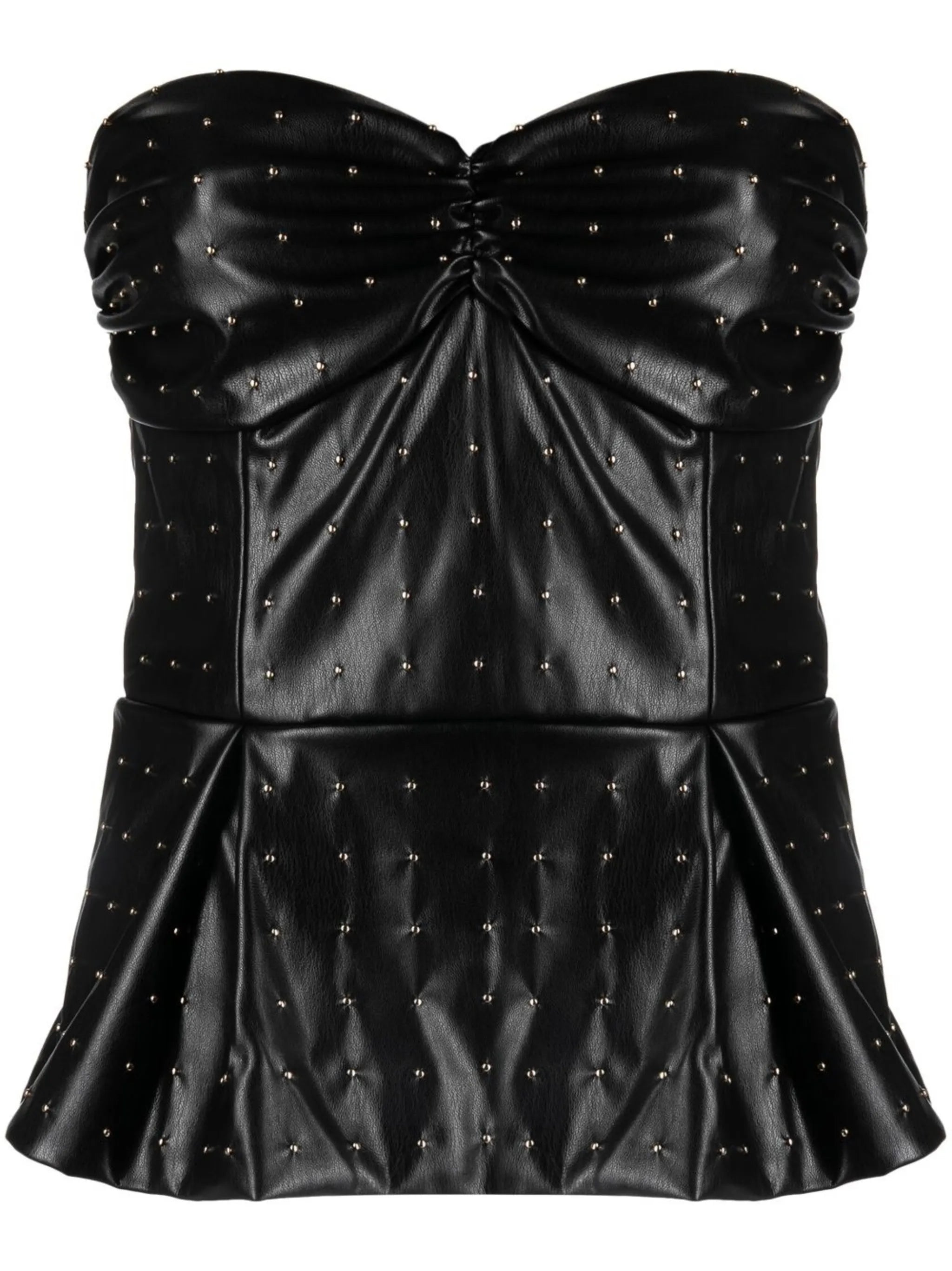 strapless peplum top