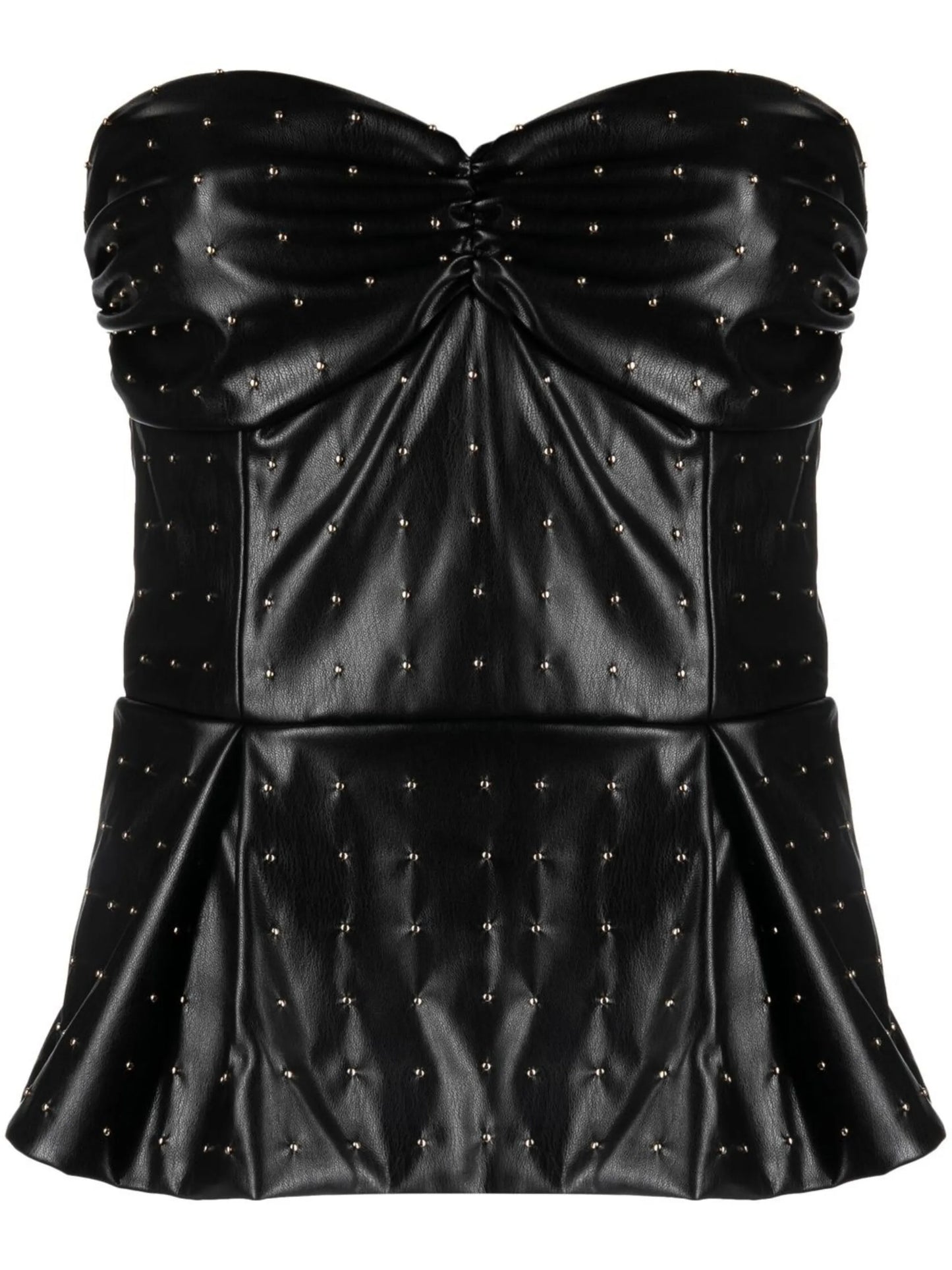 strapless peplum top