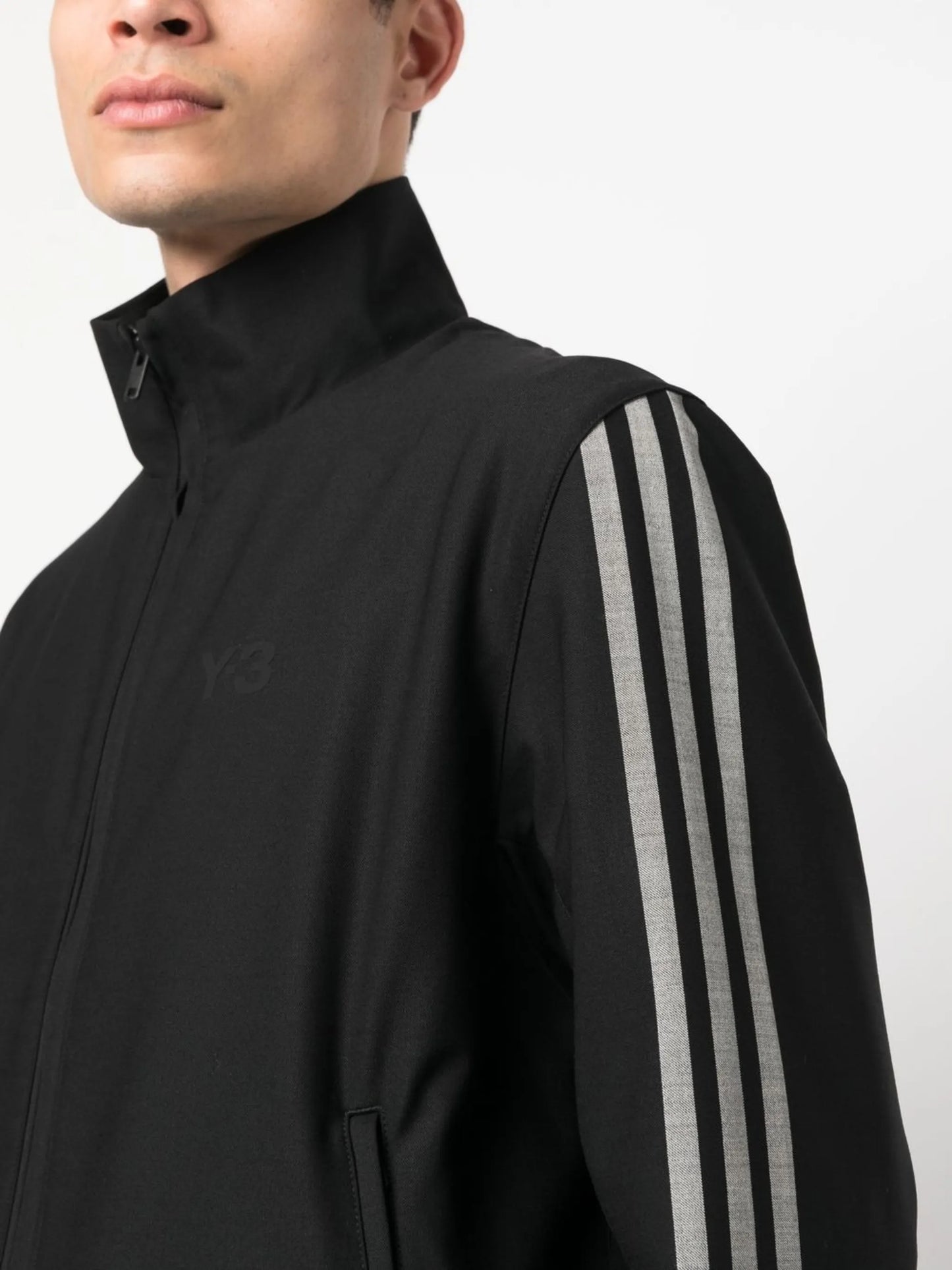 funnel neck zip-up track jacket