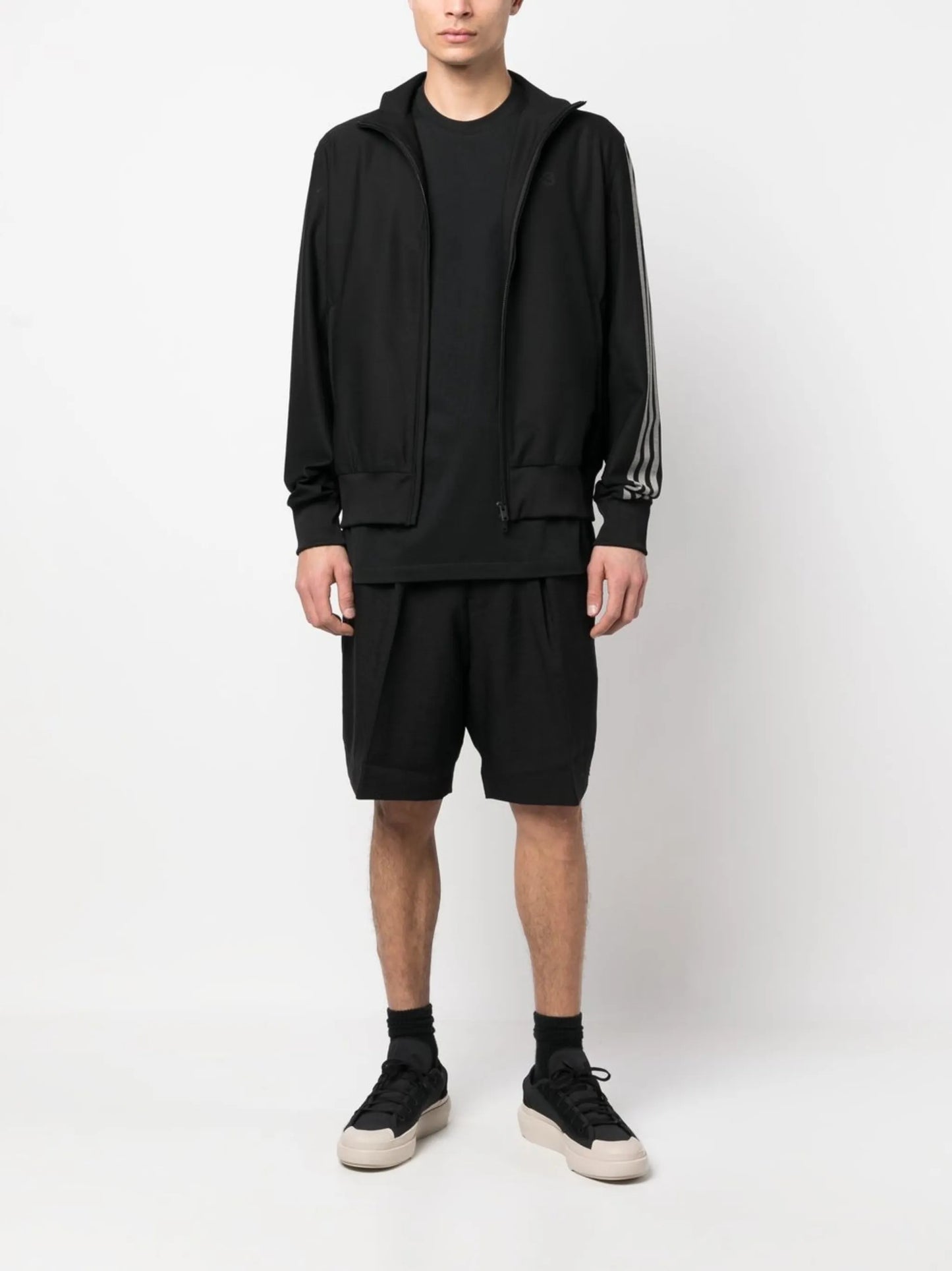 funnel neck zip-up track jacket
