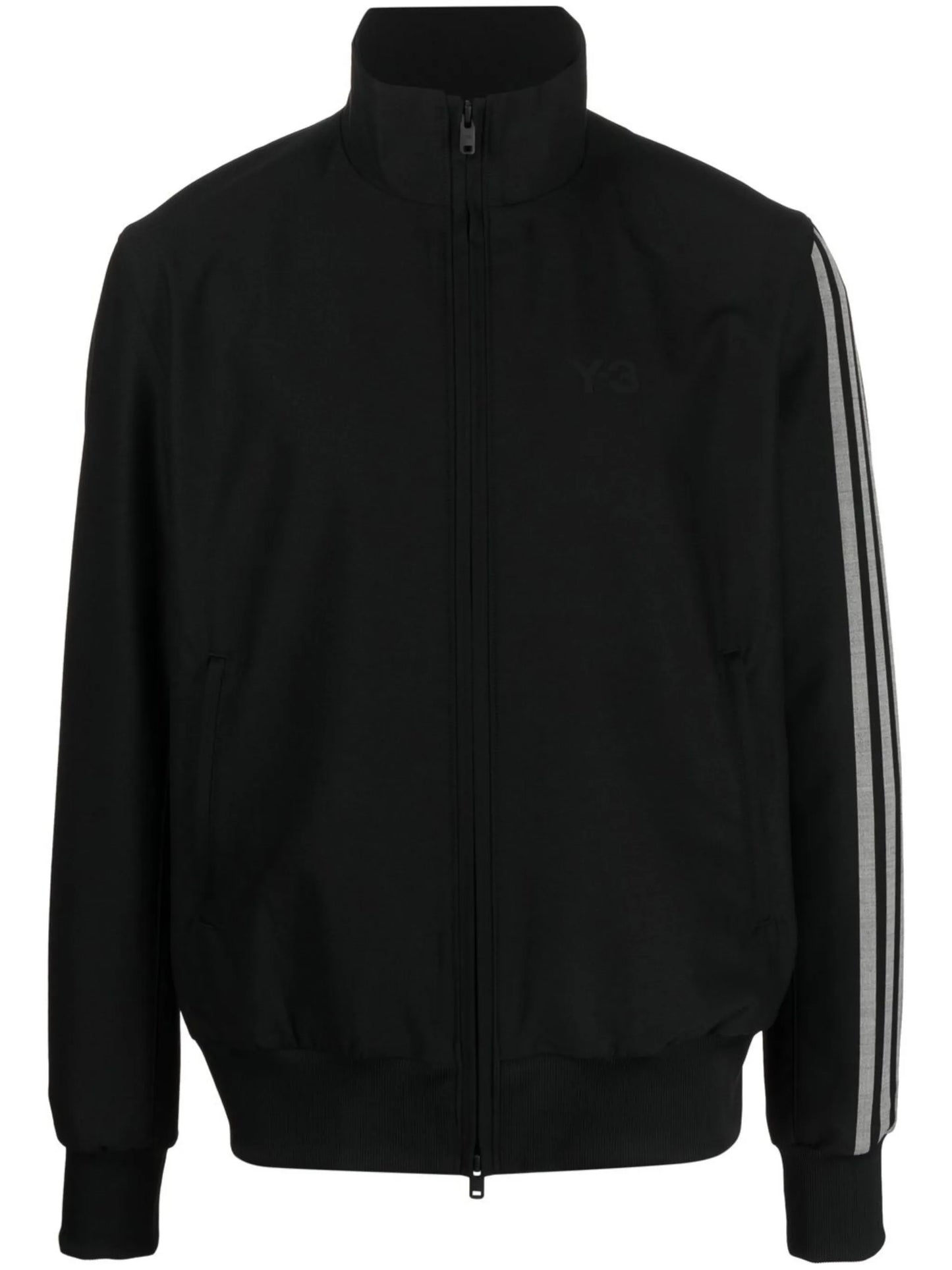 funnel neck zip-up track jacket