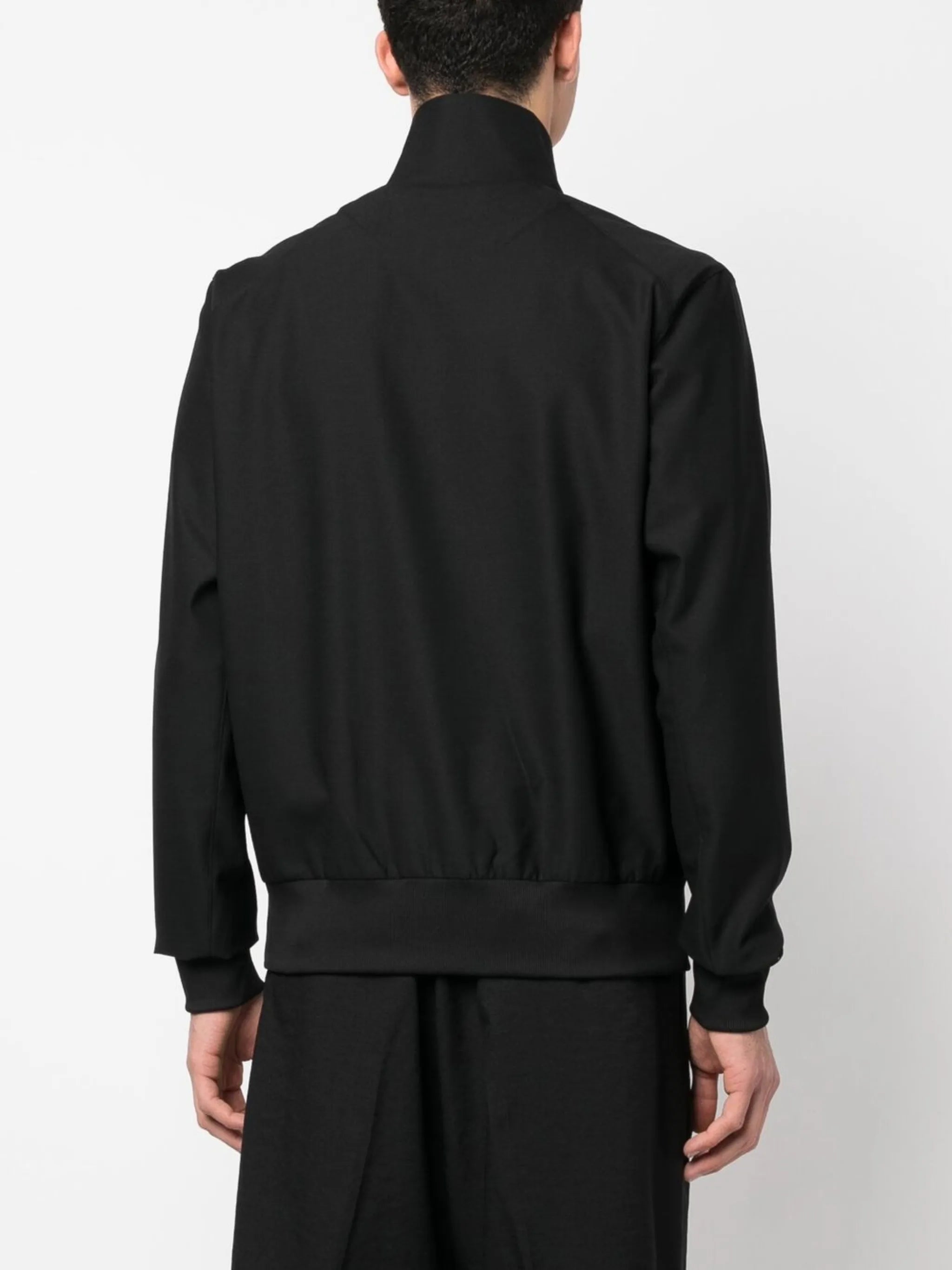 funnel neck zip-up track jacket