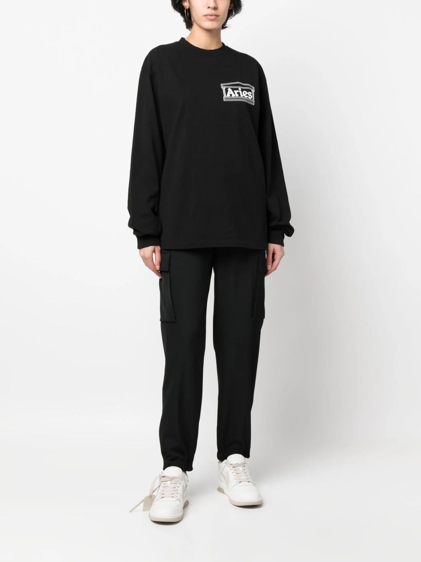 logo-print long-sleeved T-shirt