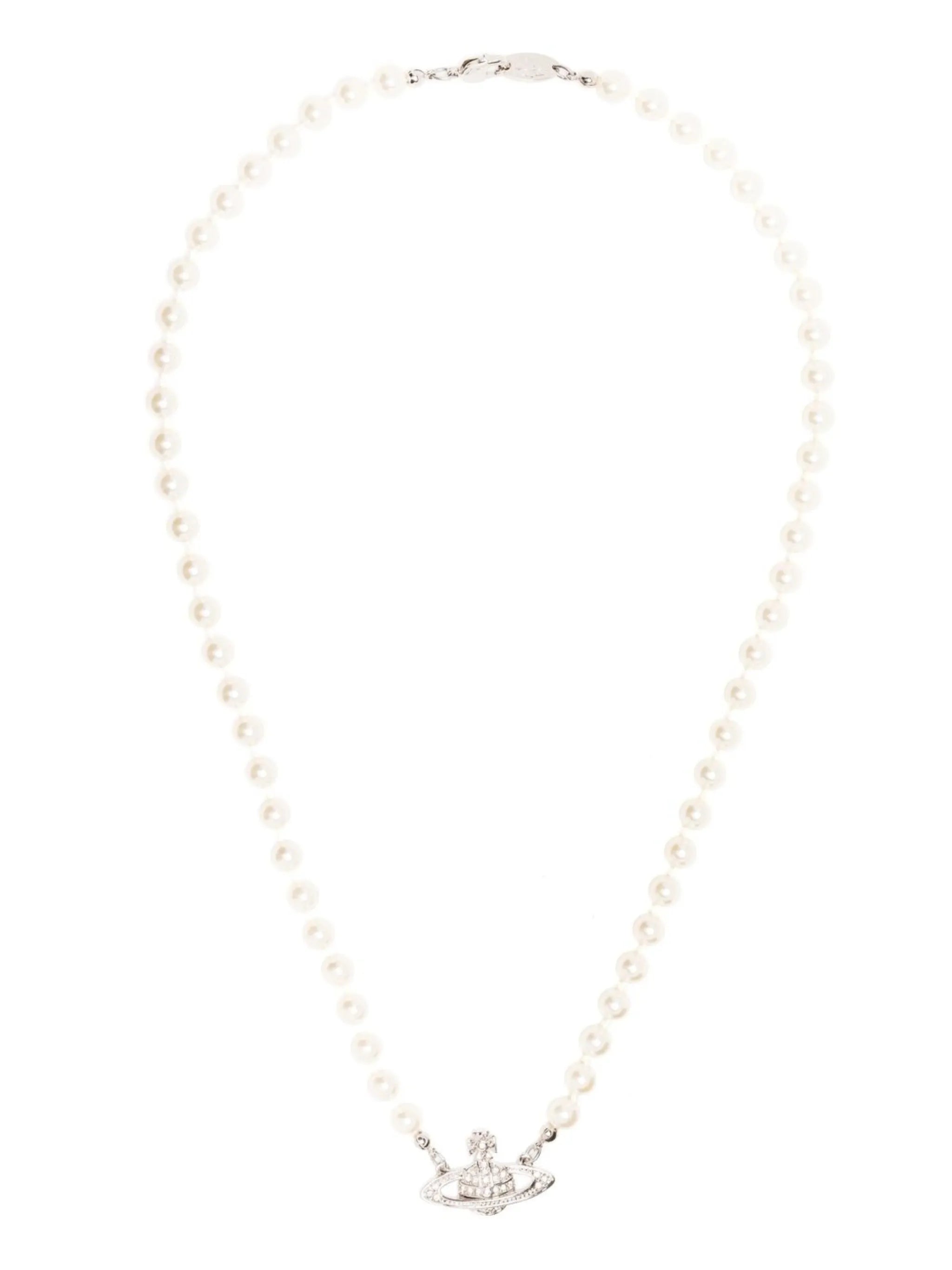 Mini Bas Relief pearl necklace