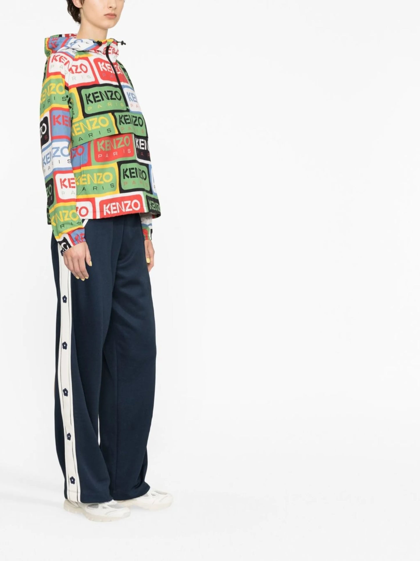 logo-print hooded jacket