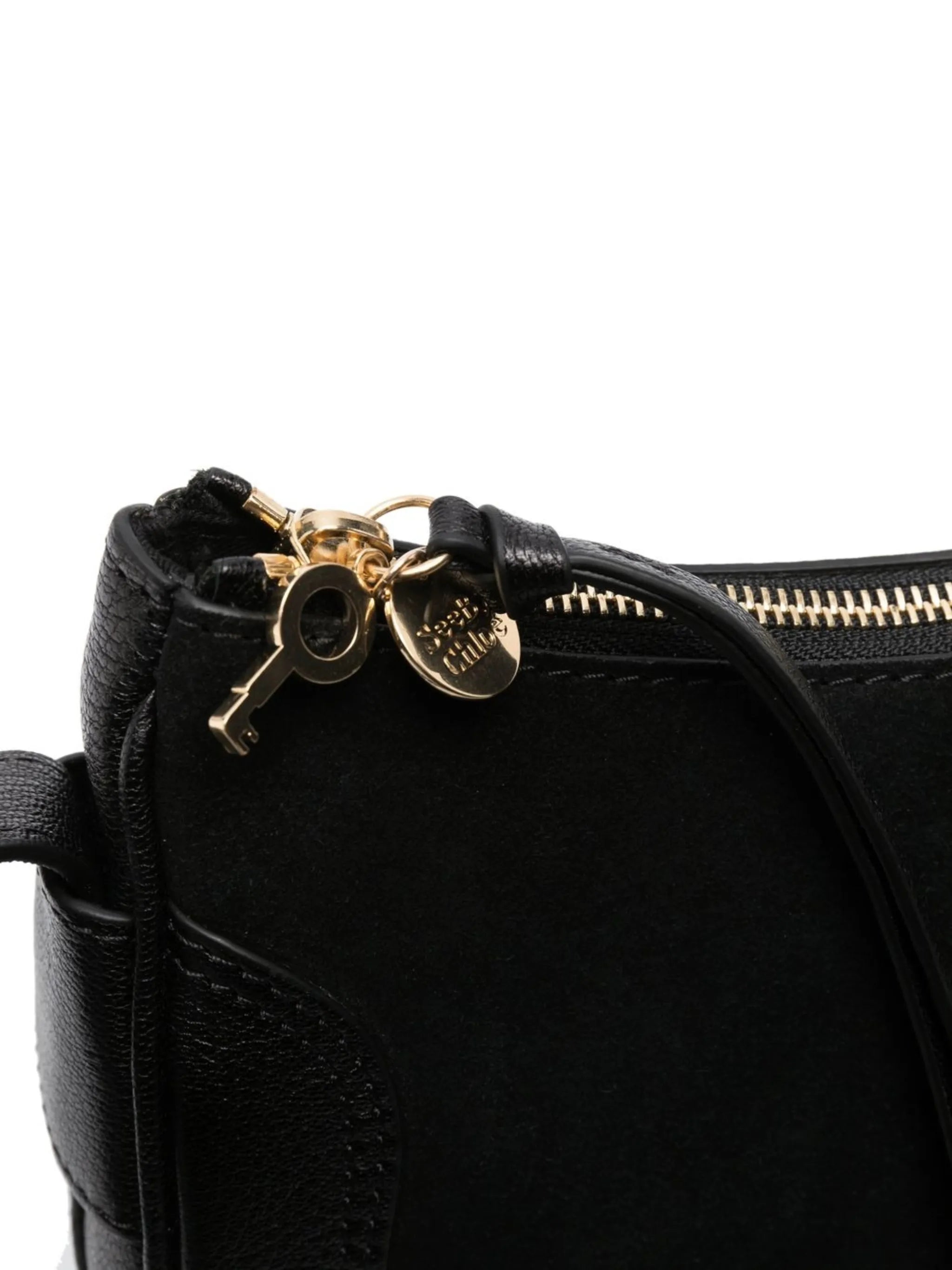 embossed-logo shoulder bag