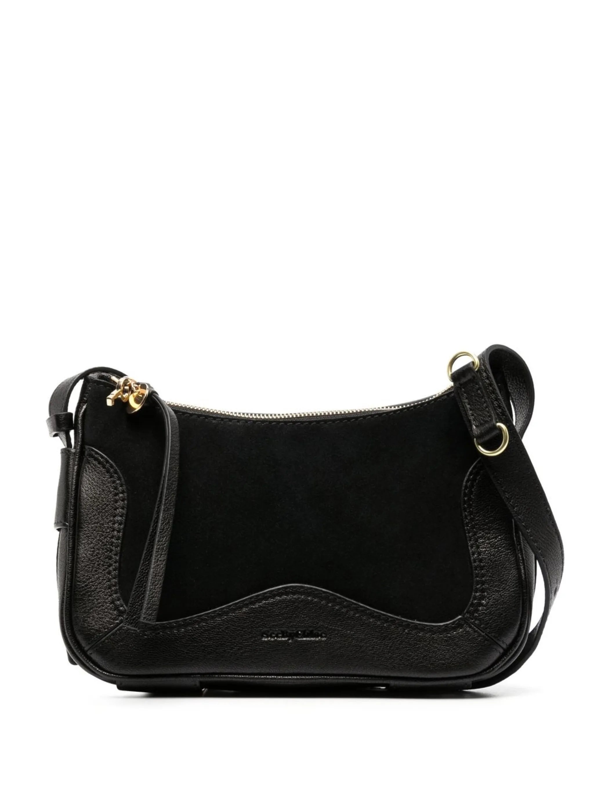 embossed-logo shoulder bag