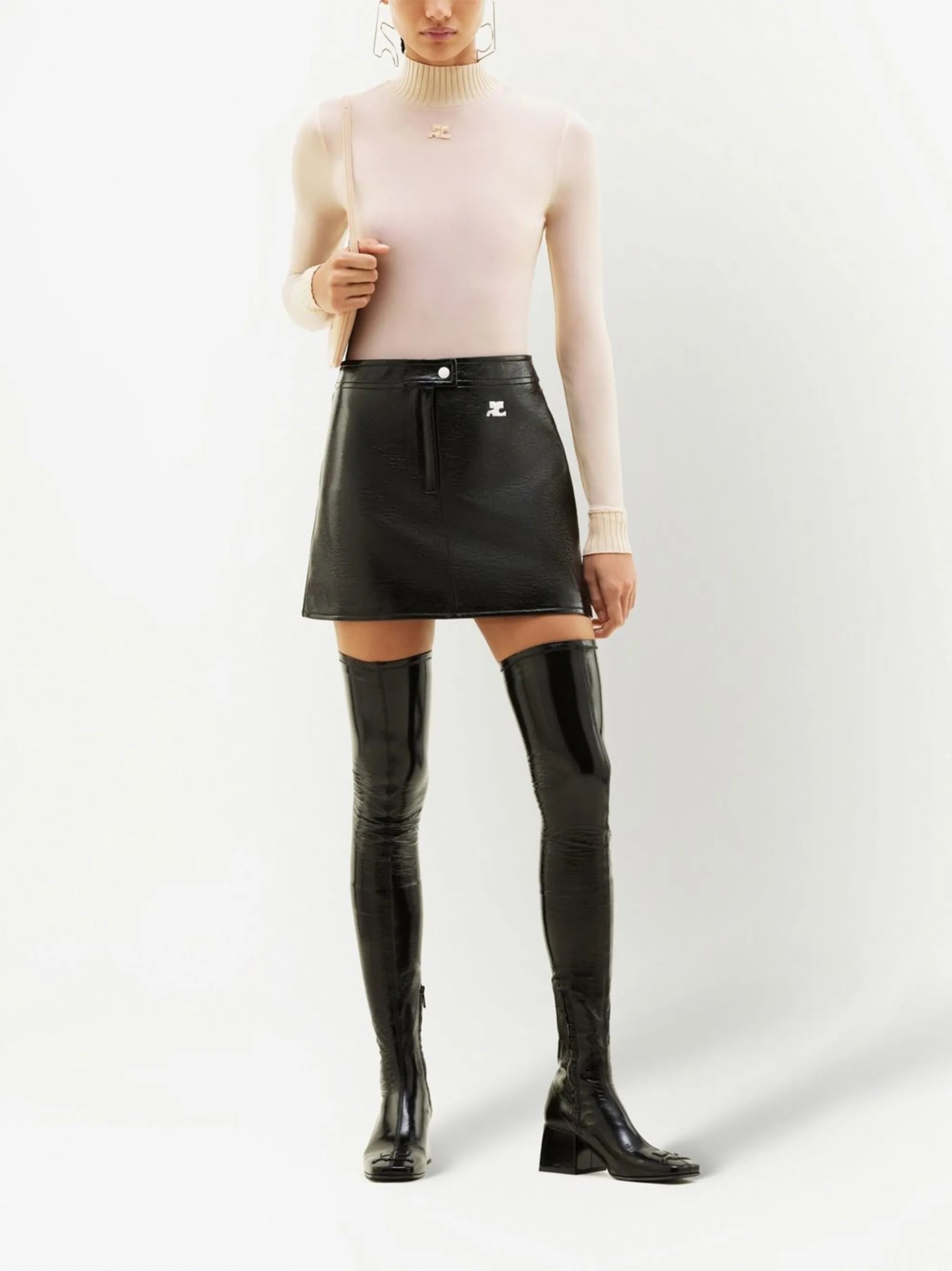 vinyl mini skirt