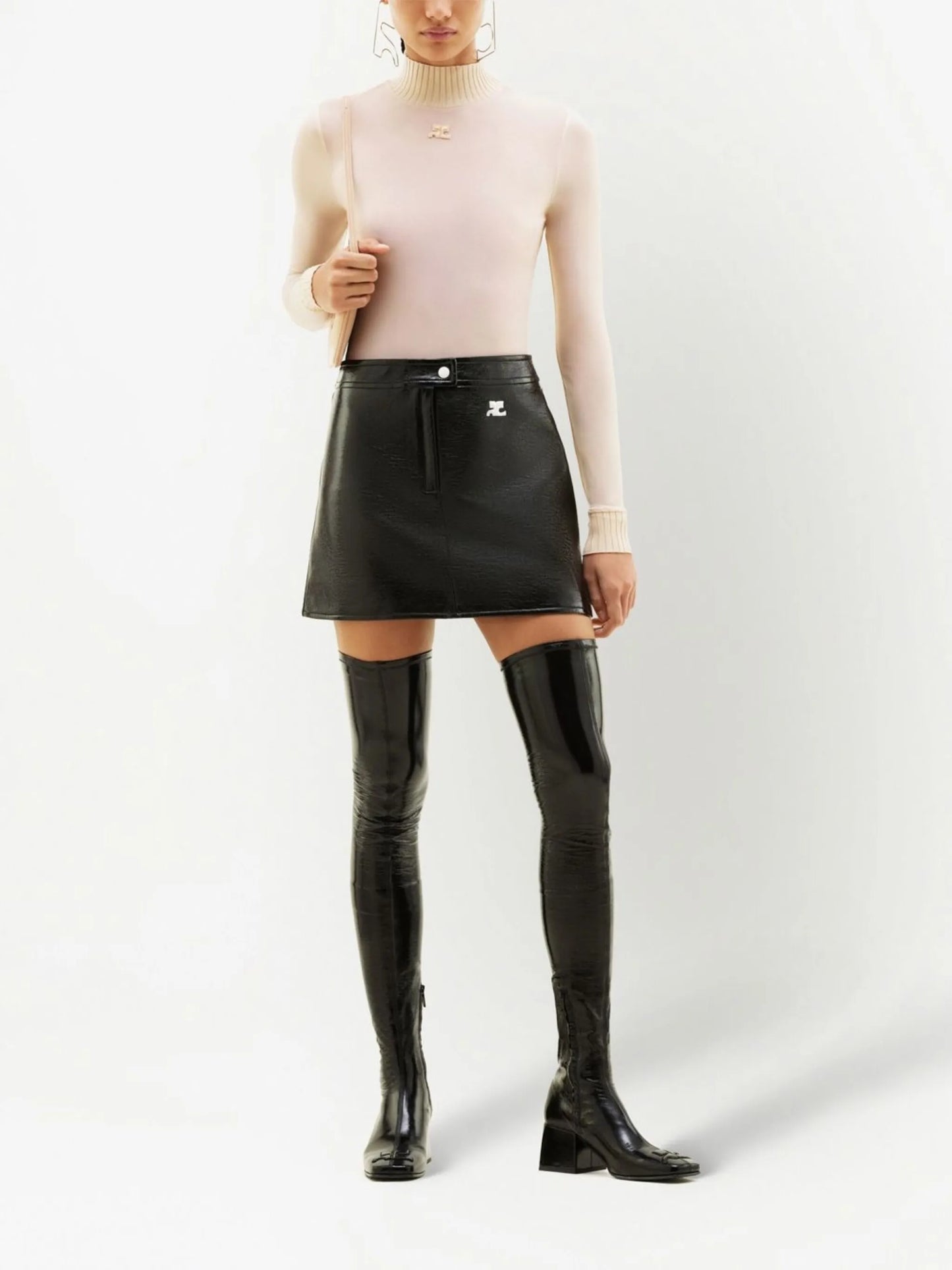 vinyl mini skirt