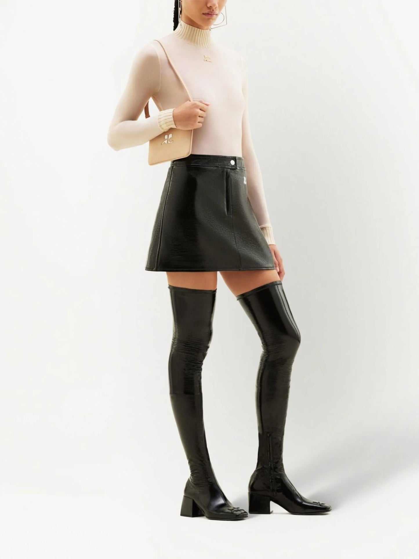 vinyl mini skirt