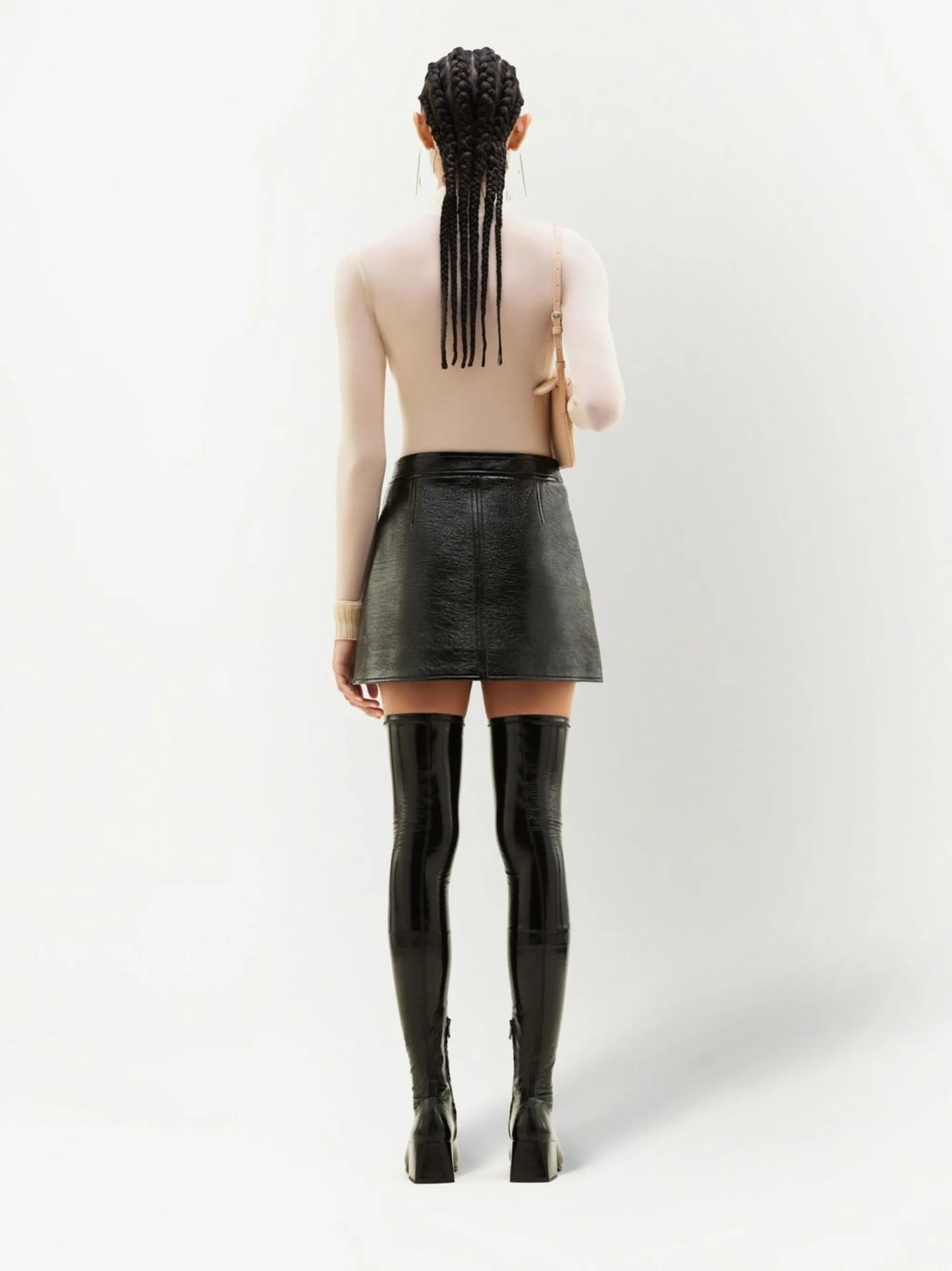 vinyl mini skirt