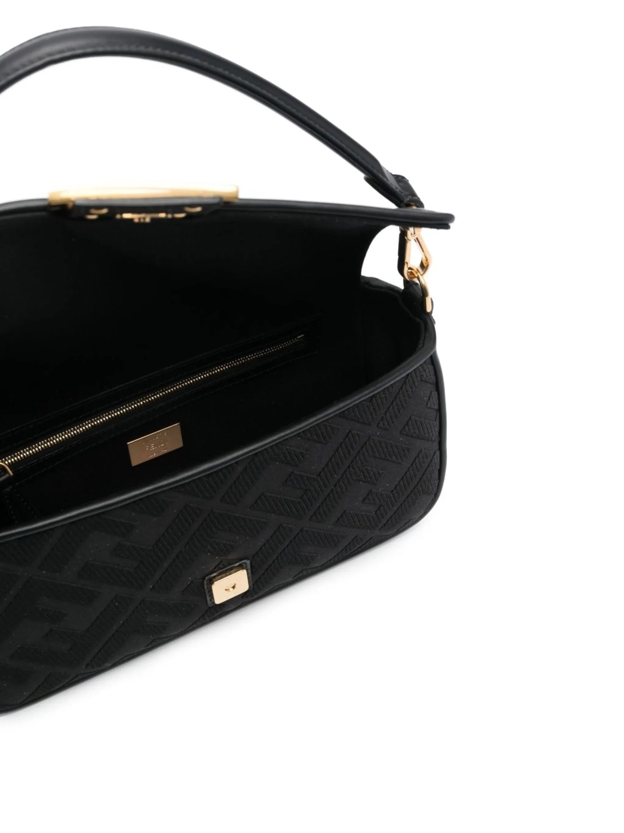 monogram-print leather crossbody bag
