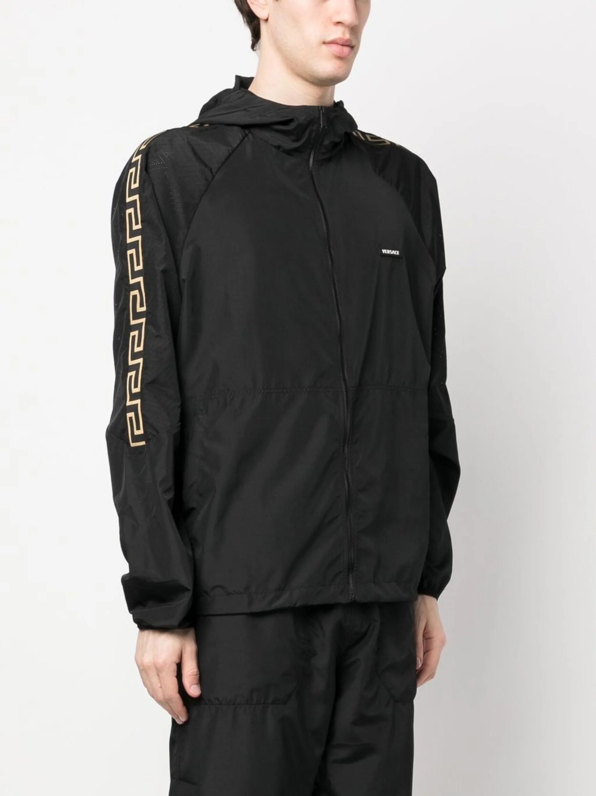 La Greca print hooded jacket