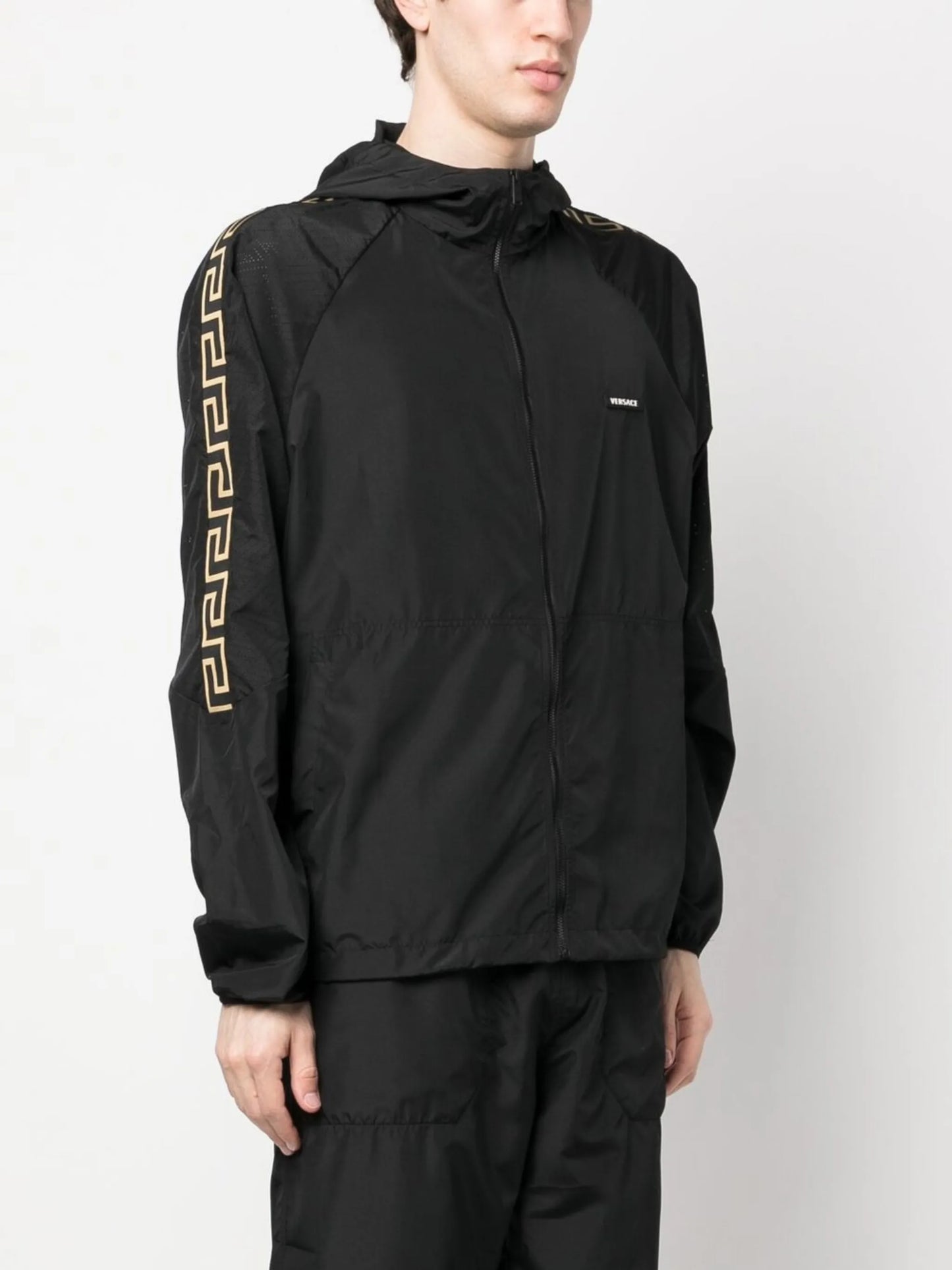 La Greca print hooded jacket