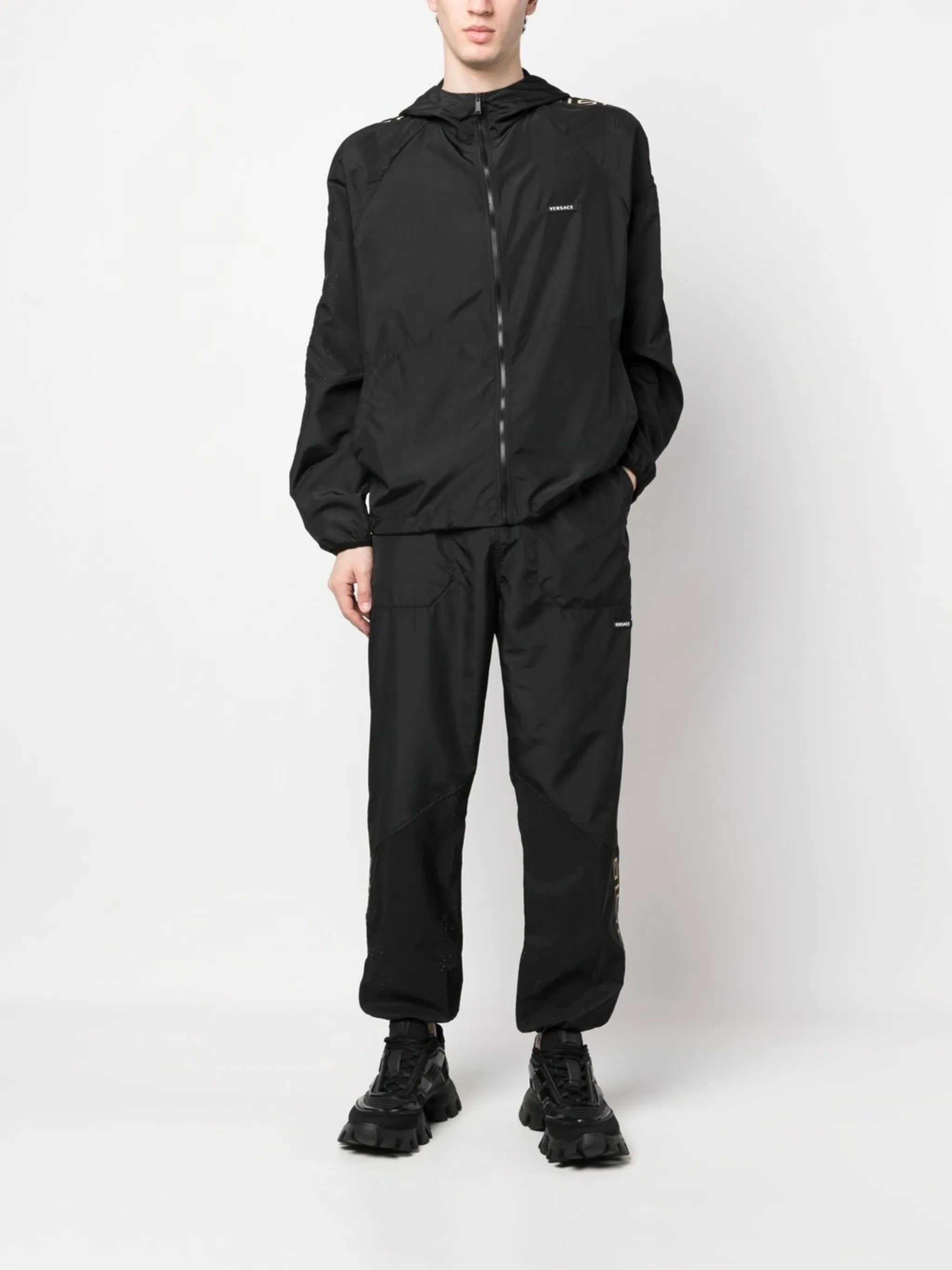 La Greca print hooded jacket