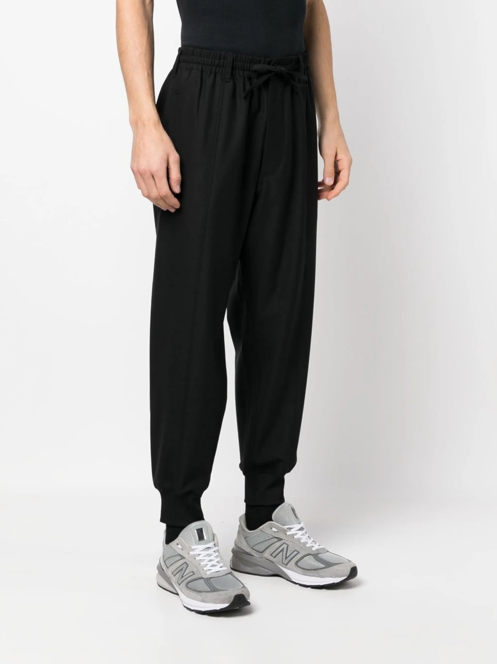 drawstring tapered track pants