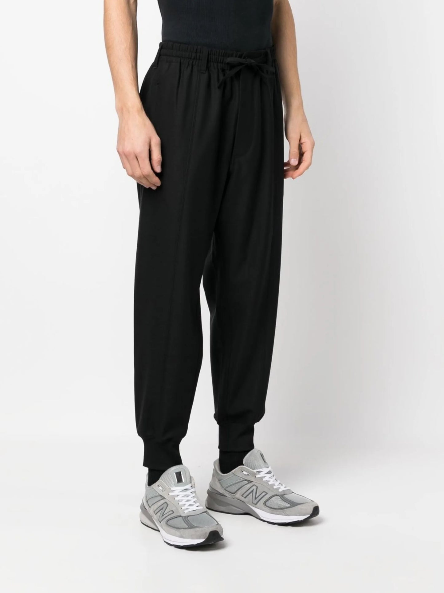 drawstring tapered track pants