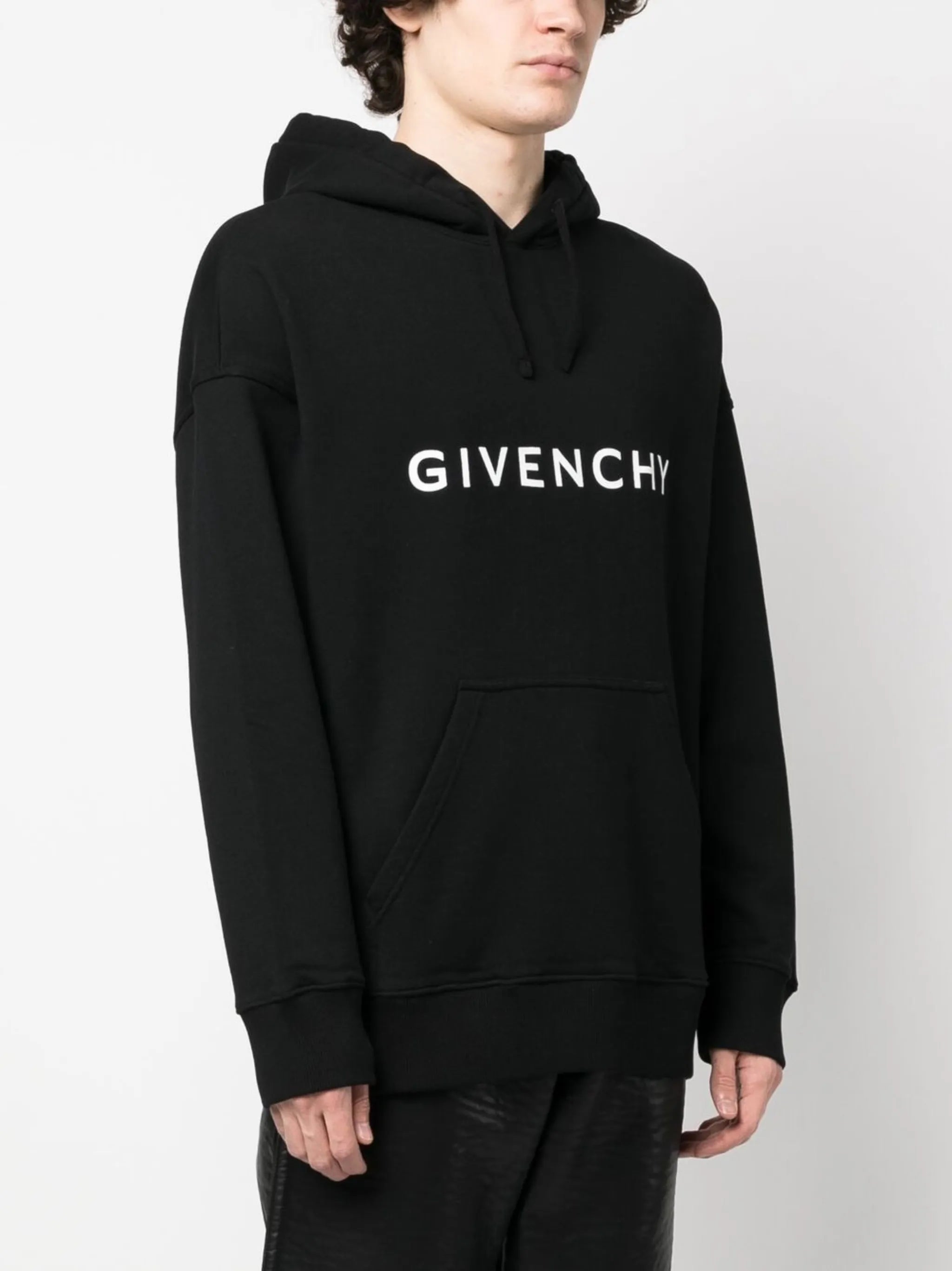 logo-print drawstring hoodie