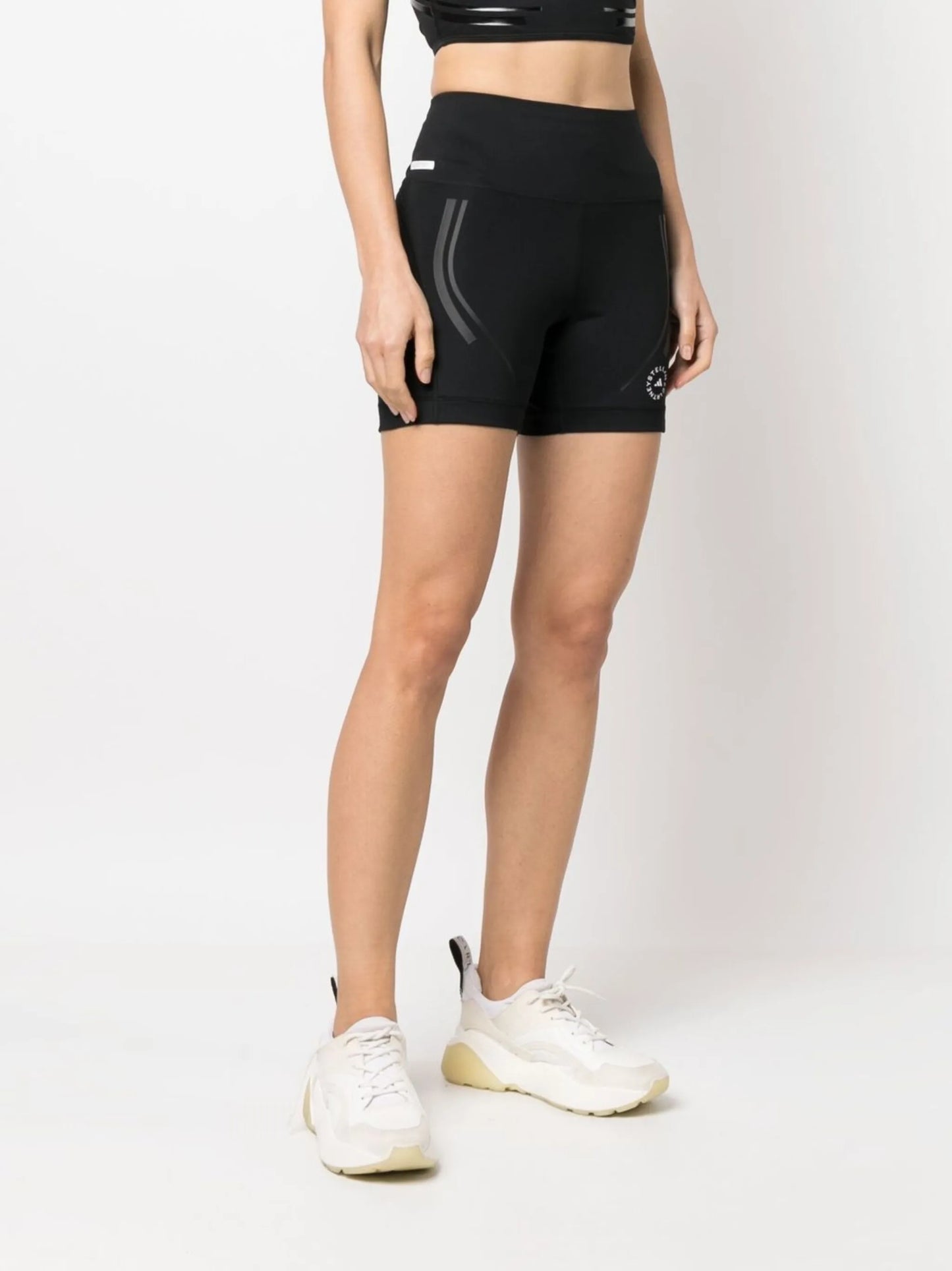 panelled logo-print performance shorts