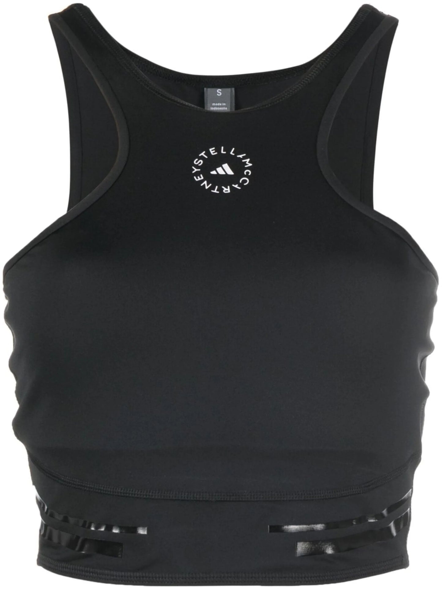 logo-print performance tank top