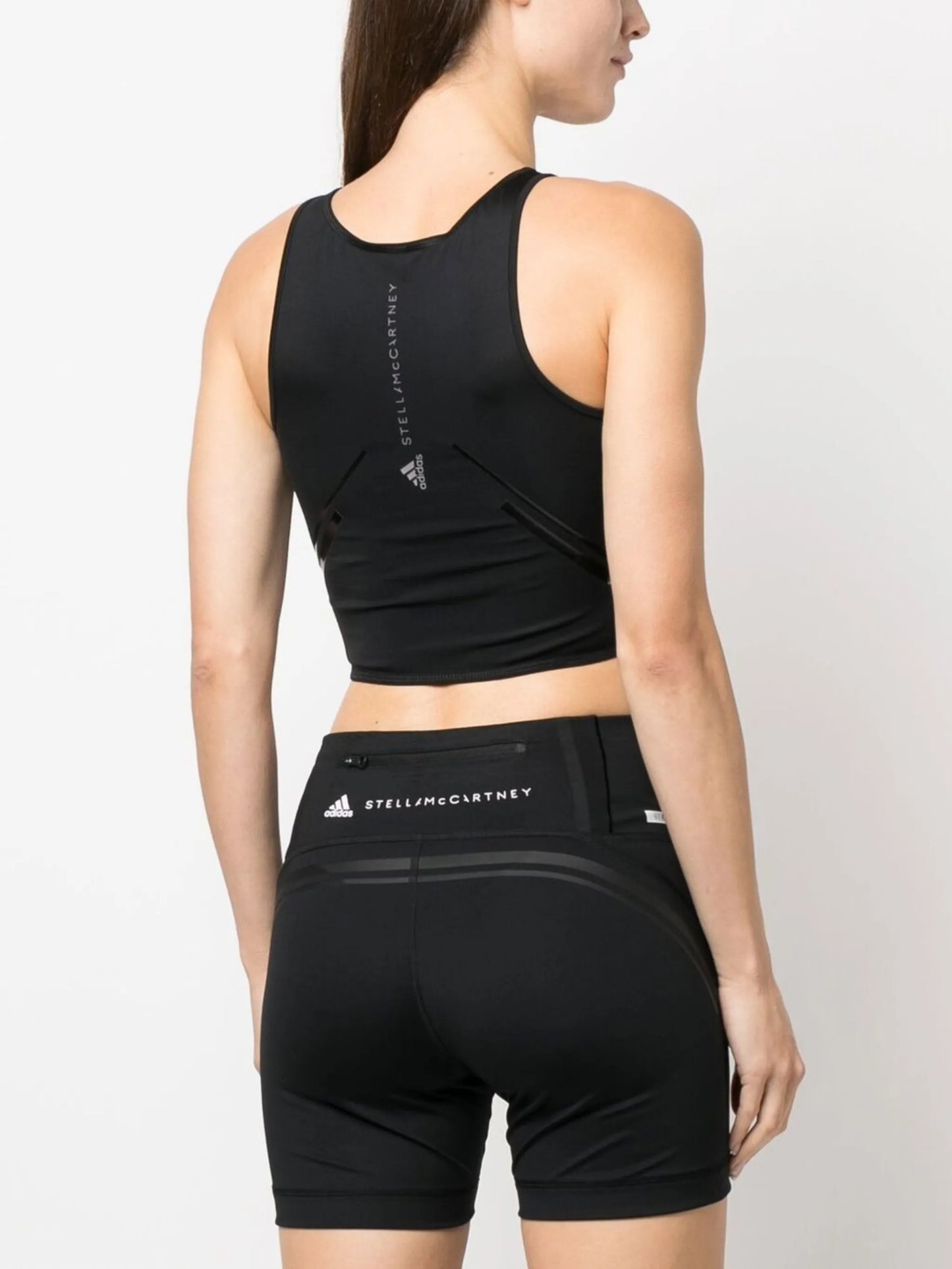 logo-print performance tank top