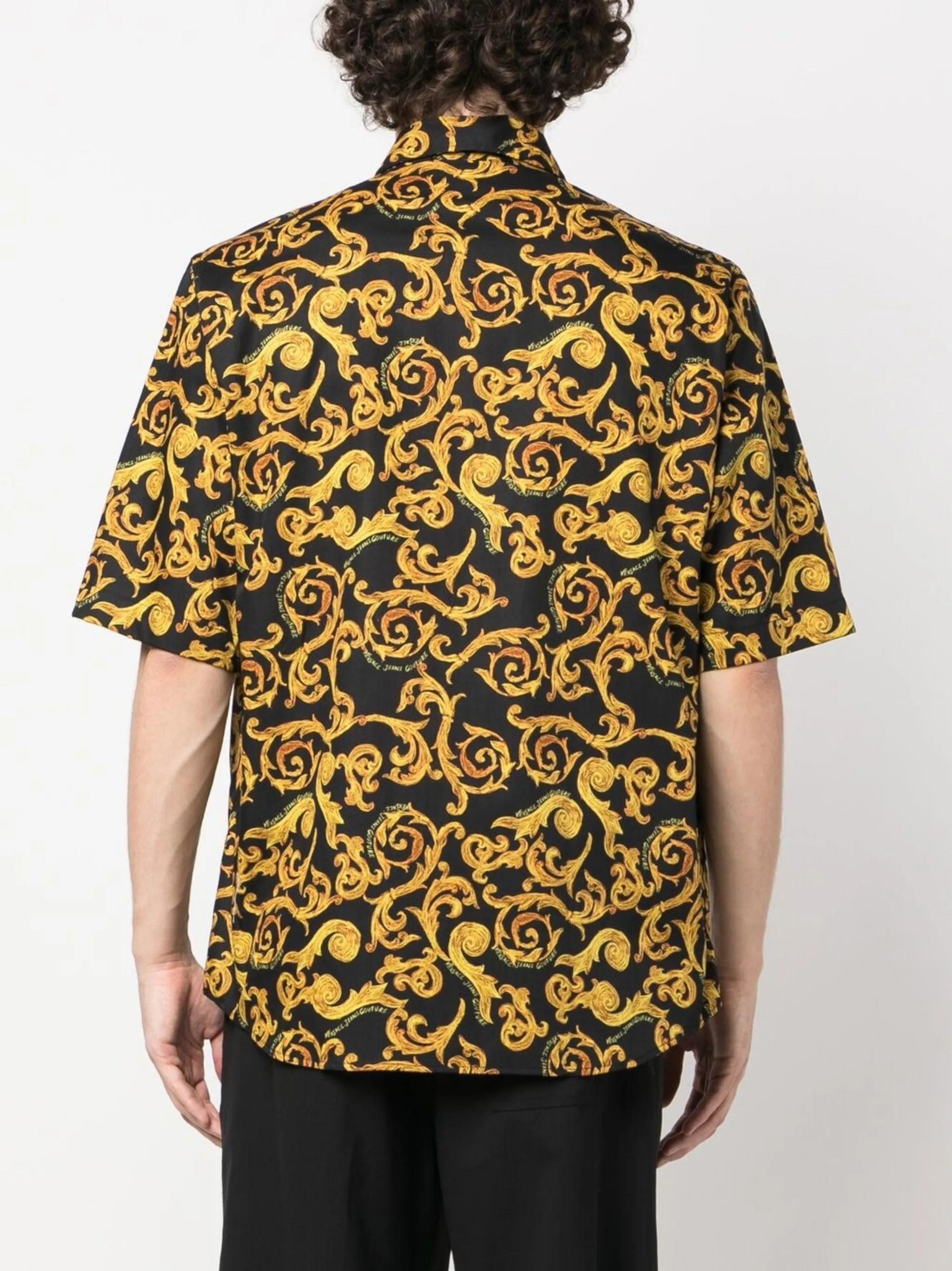 baroque-pattern cotton shirt
