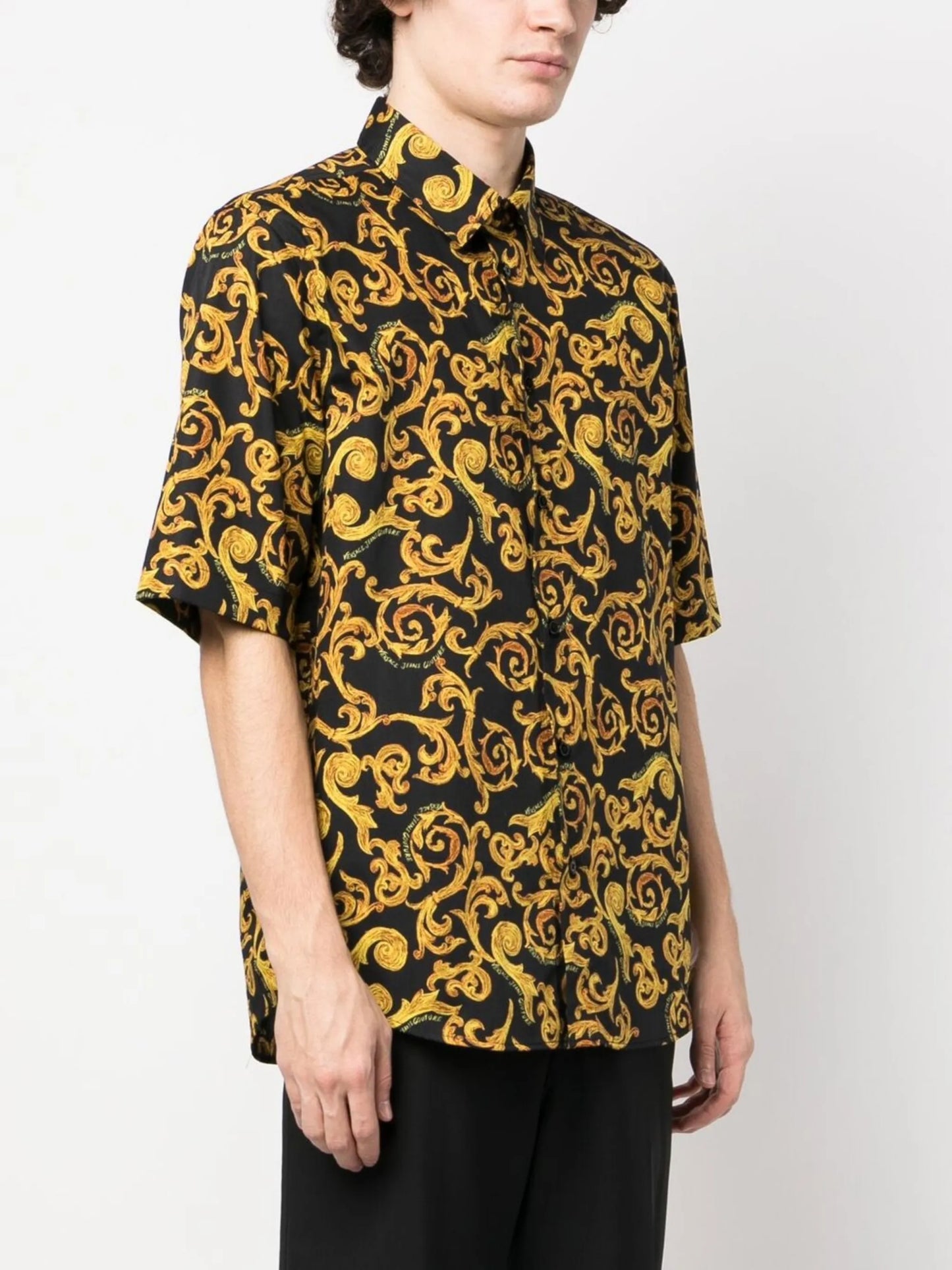 baroque-pattern cotton shirt