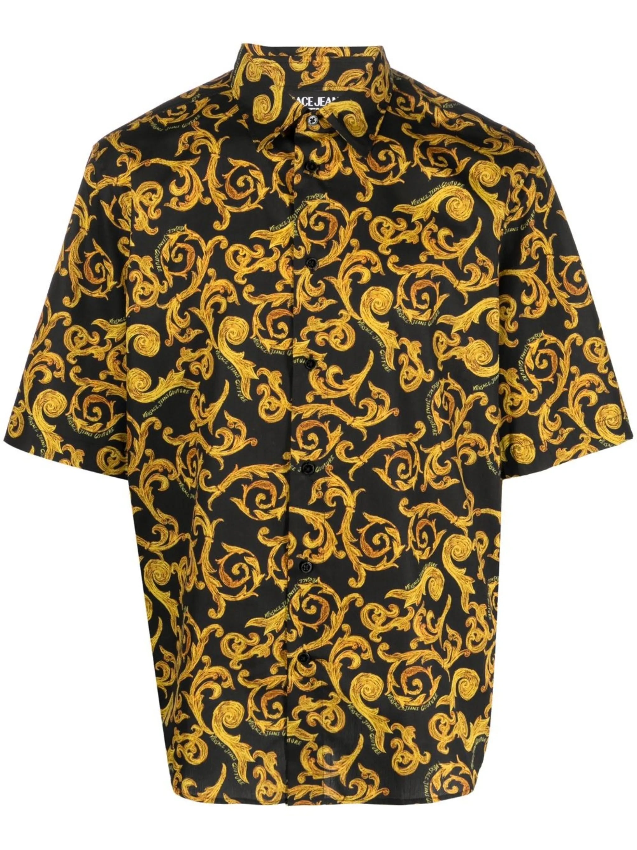 baroque-pattern cotton shirt