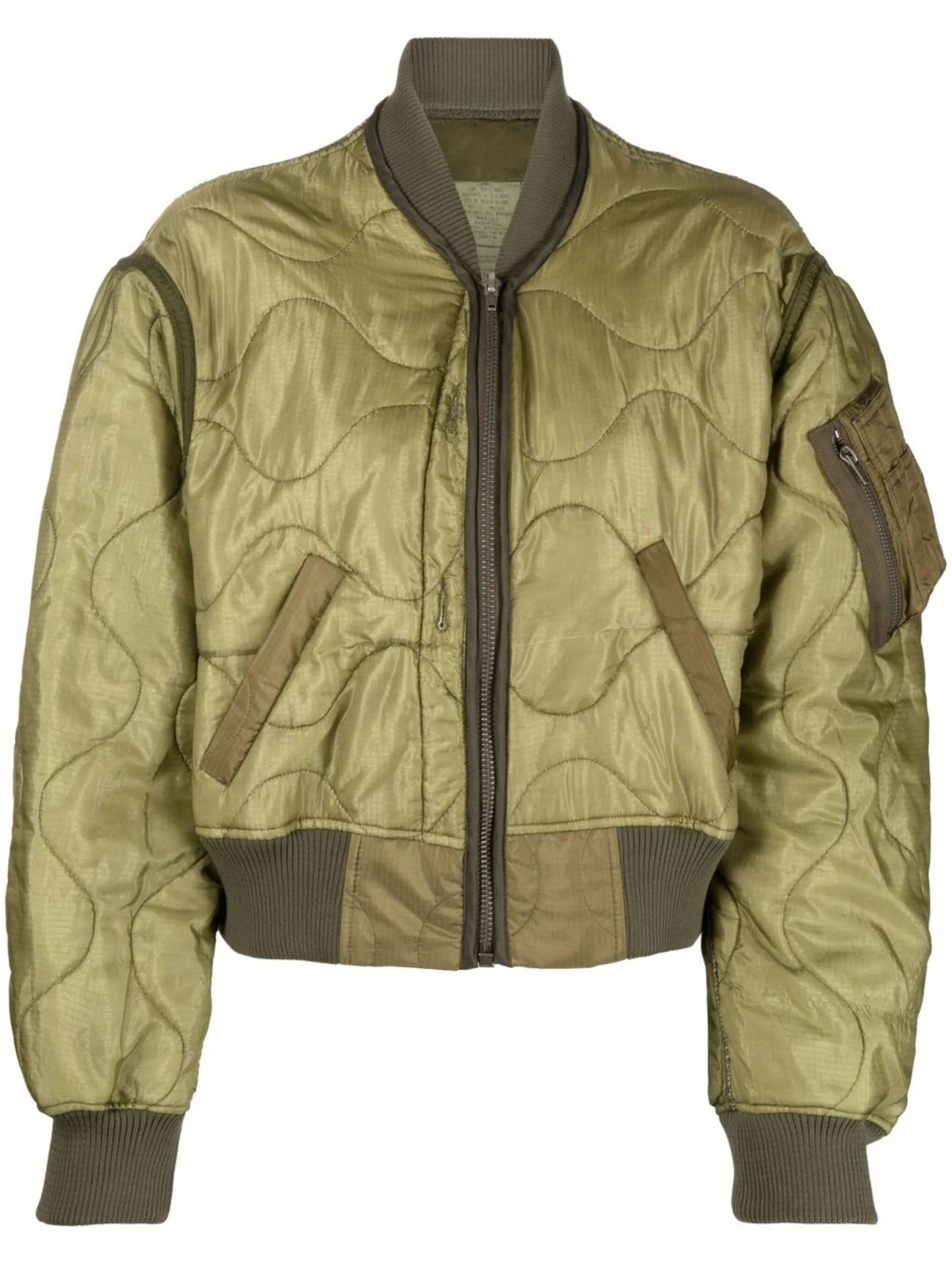 Refurbished quilted bomber jacket