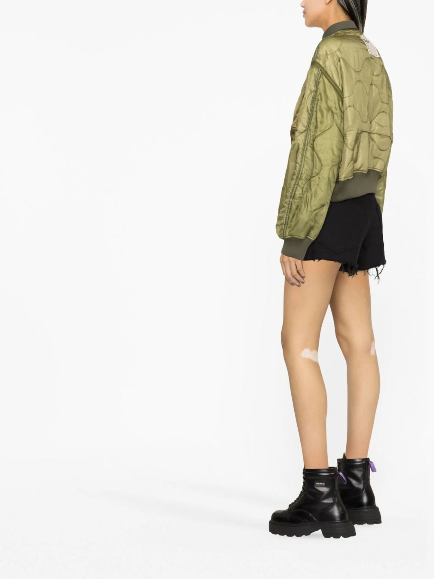 Refurbished quilted bomber jacket