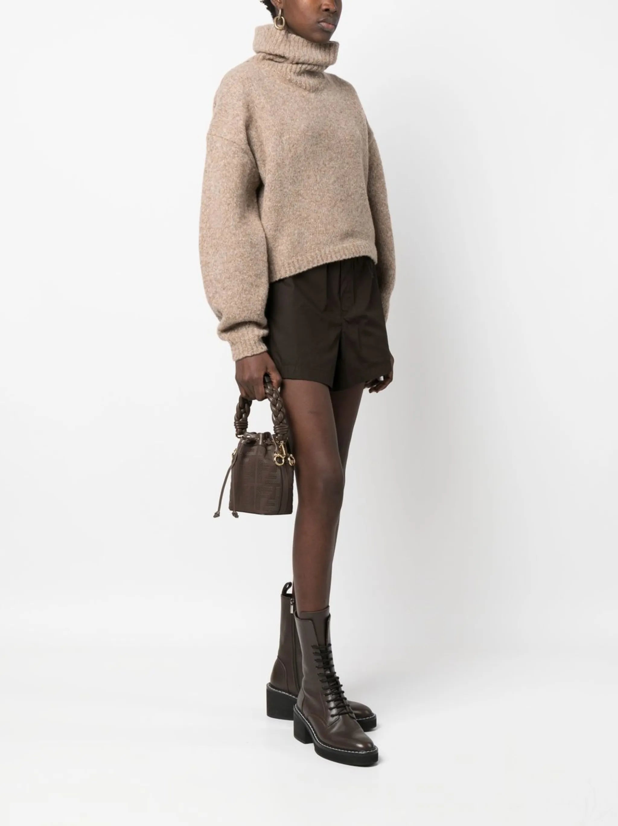 FF-jacquard bucket bag