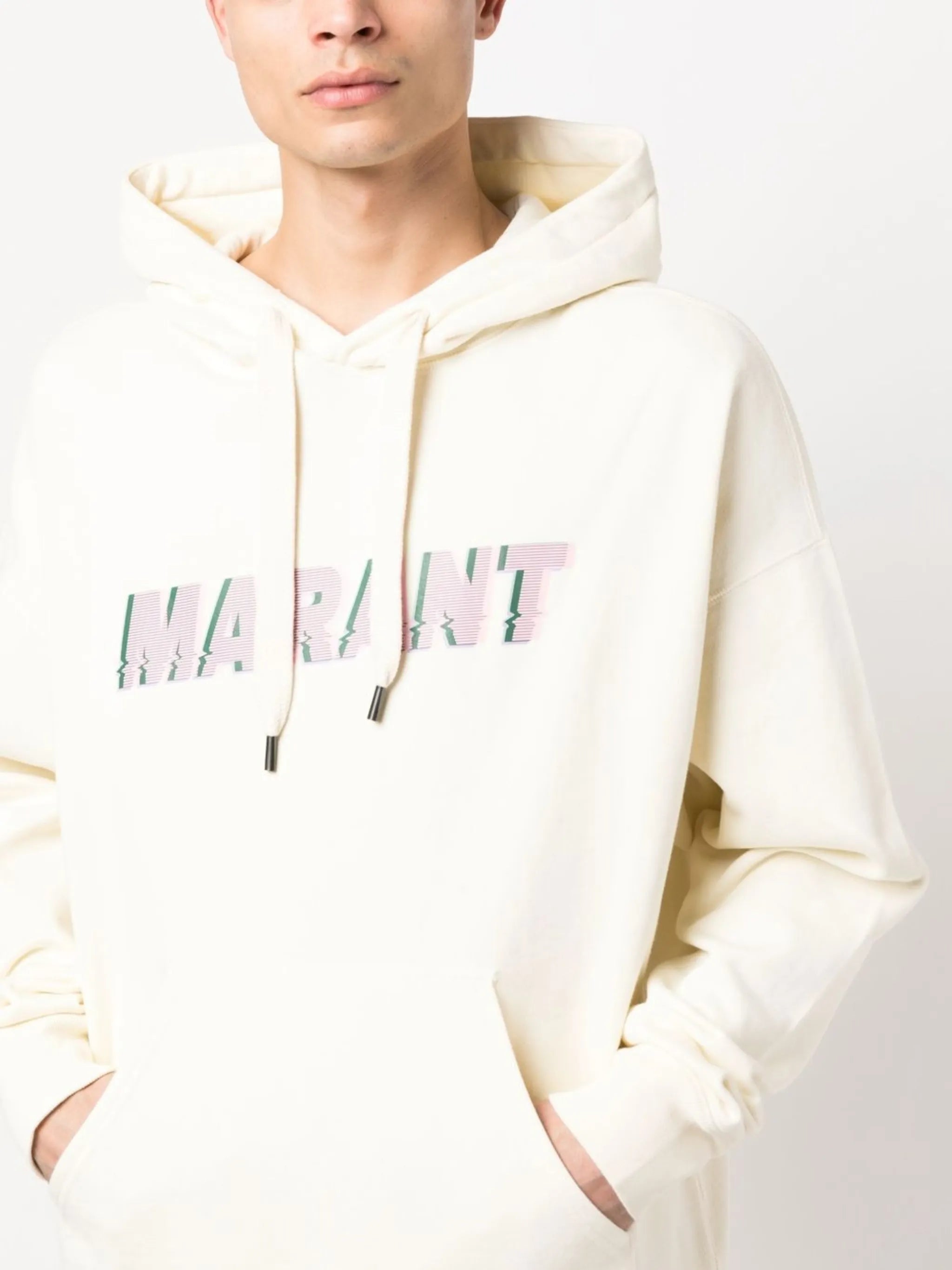 logo-print drawstring hoodie