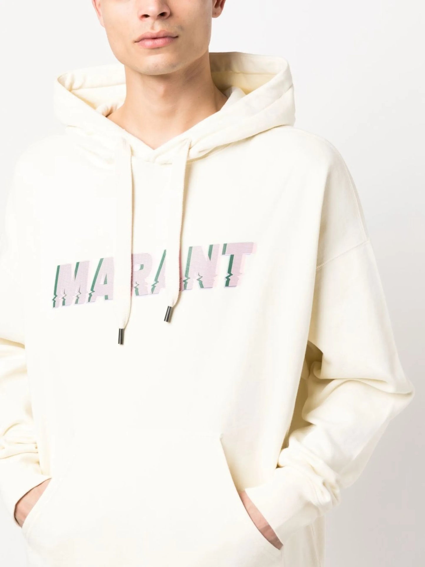 logo-print drawstring hoodie