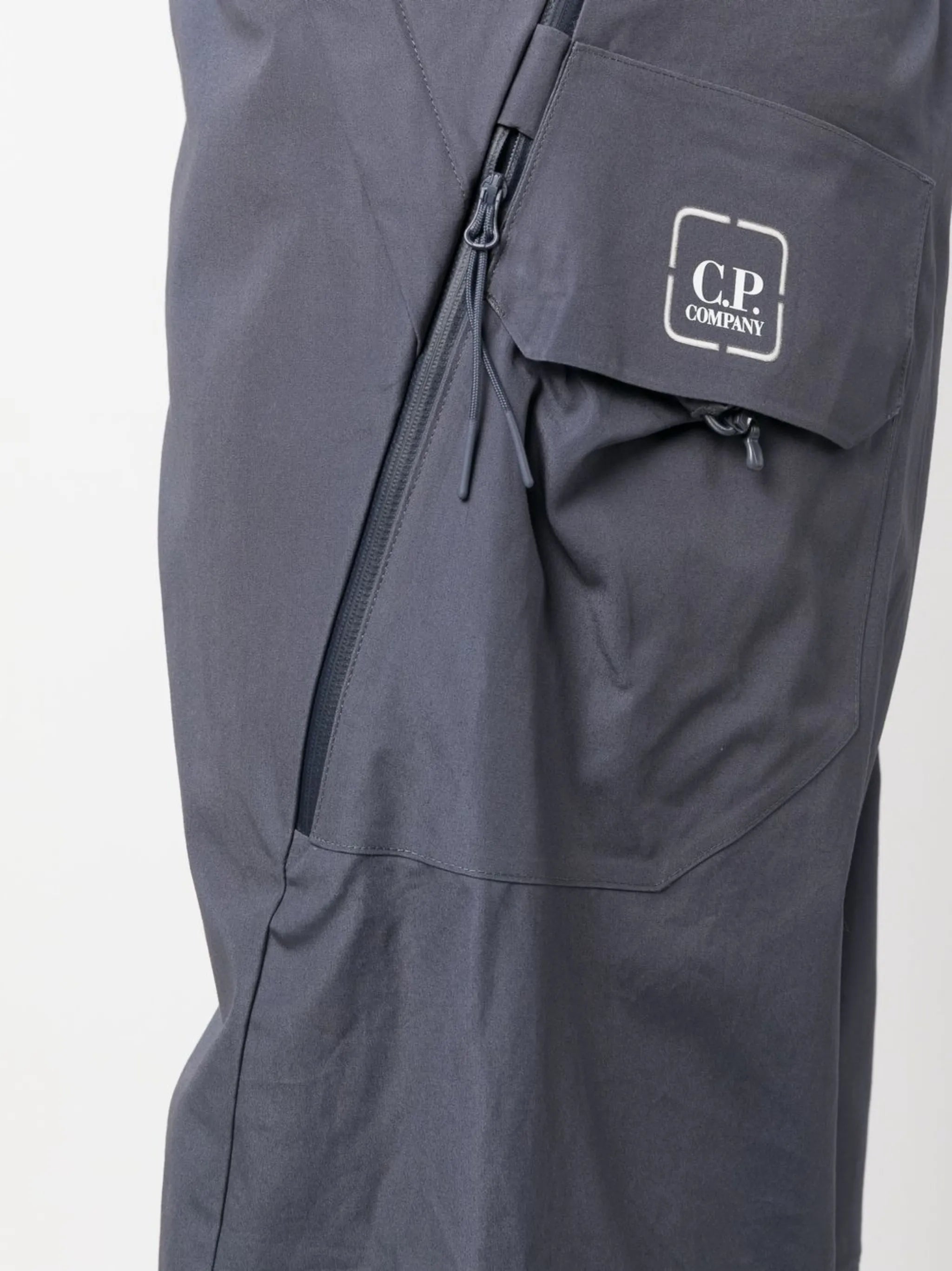 logo-print buckled straight trousers