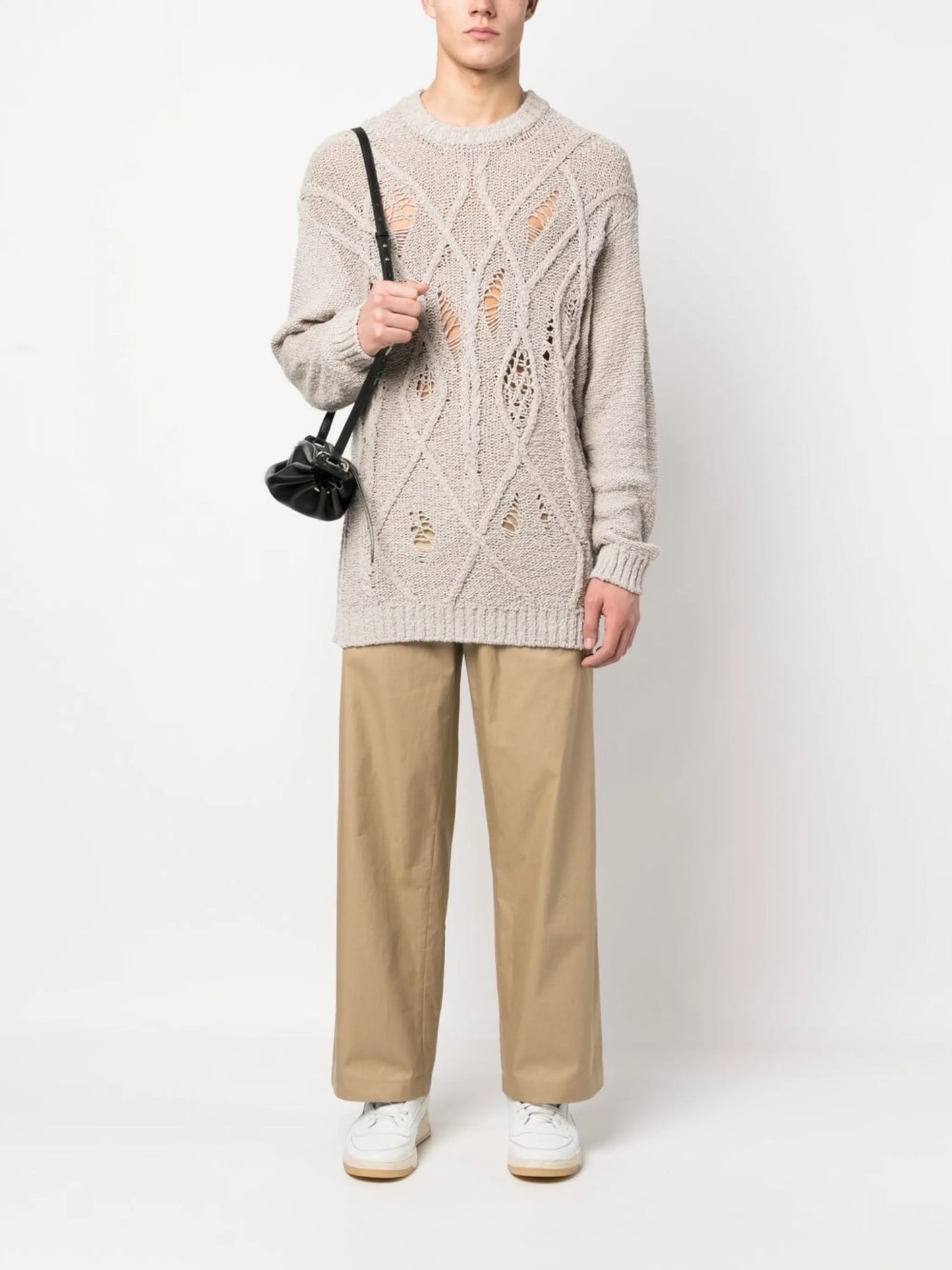 straight-leg tailored trousers